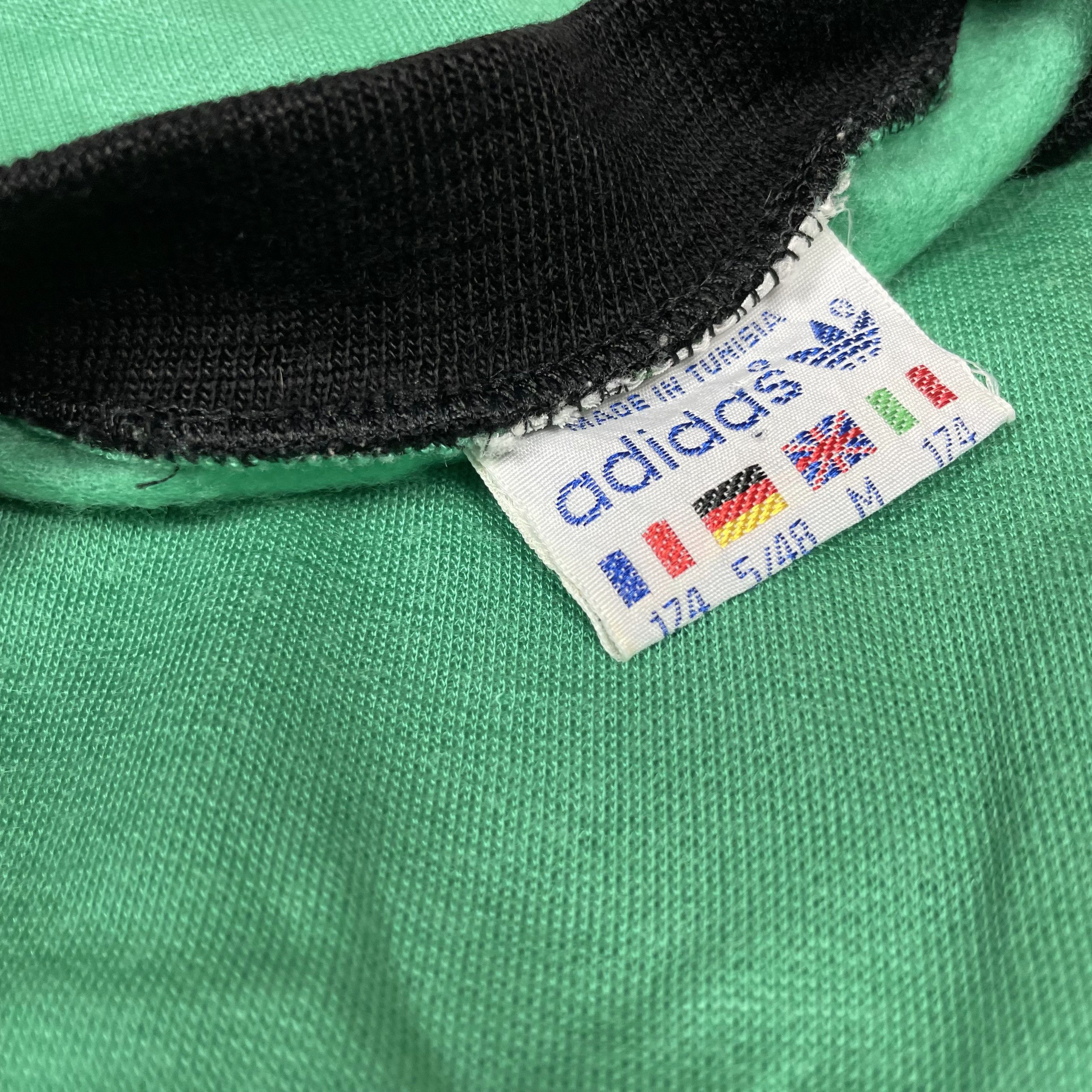Adidas Men's Green Black Crew Neck Pullover Sweatshirt