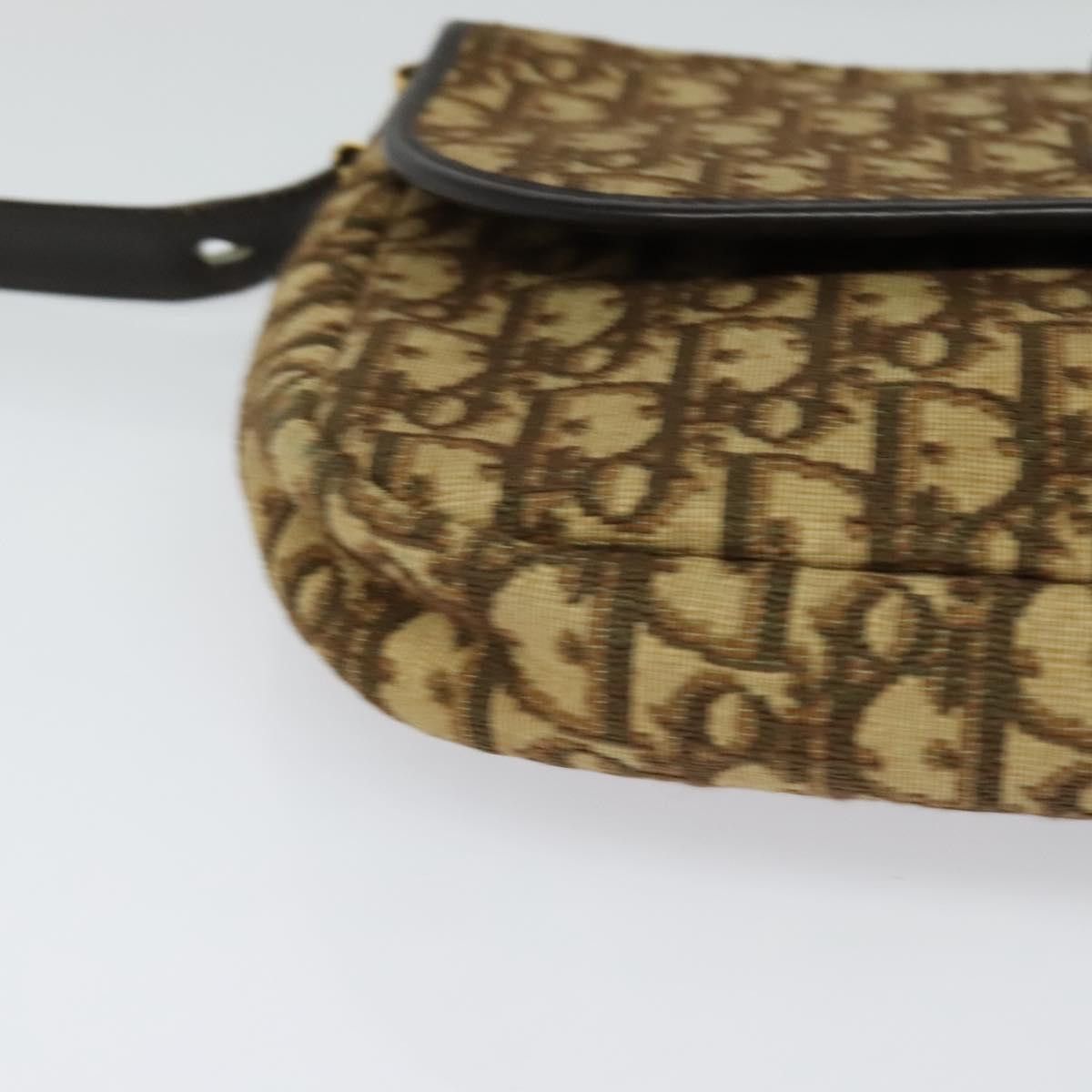 Dior DIOR Trotter Canvas Shoulder Bag Brown Gold Size ONE SIZE - 9 Thumbnail