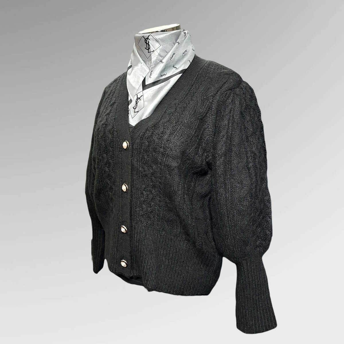Other Design 365 Women’s Black Balloon Sleeve Cardigan Sz 1x Size XL / US 12-14 / IT 48-50 - 9 Thumbnail