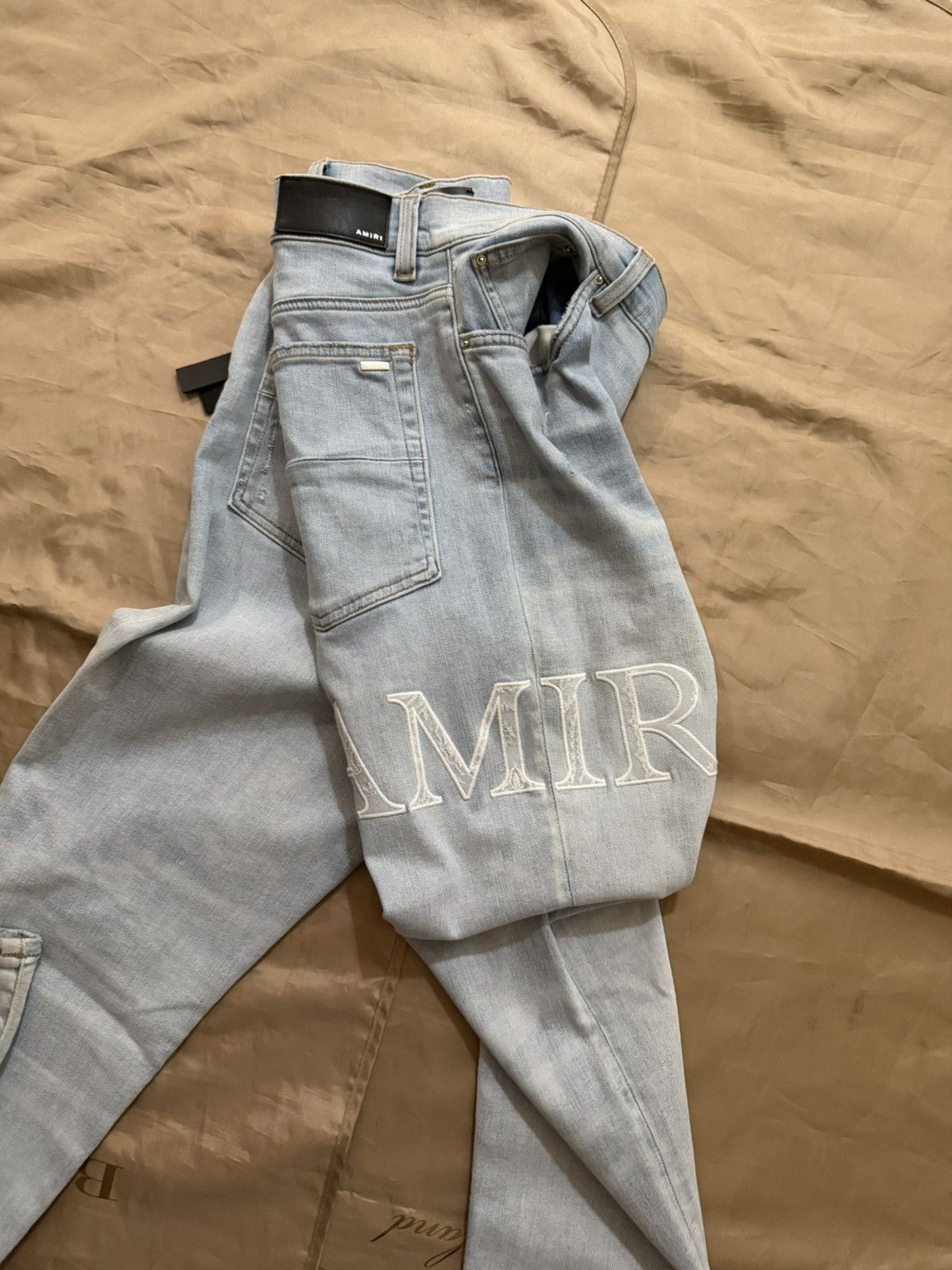 Amiri AMIRI Blue Bandana Jacquard Logo Jeans size 36 Size US 36 / EU 52 - 14 Thumbnail