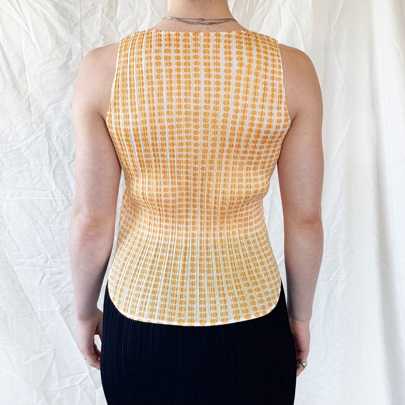 Issey Miyake × Pleats Please Issey Miyake Pleats Please SS 2001 Yellow Dot Tanks Size M / US 6-8 / IT 42-44 - 4 Thumbnail