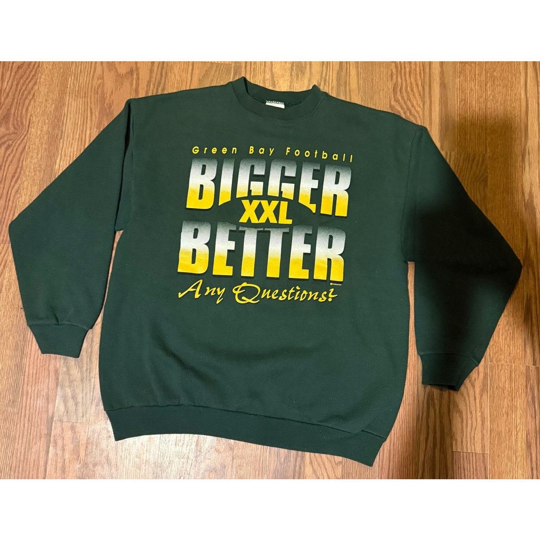 Tultex Green Bay Packers Bigger Better Crewneck Size Large Size US L / EU 52-54 / 3 - 1 Thumbnail