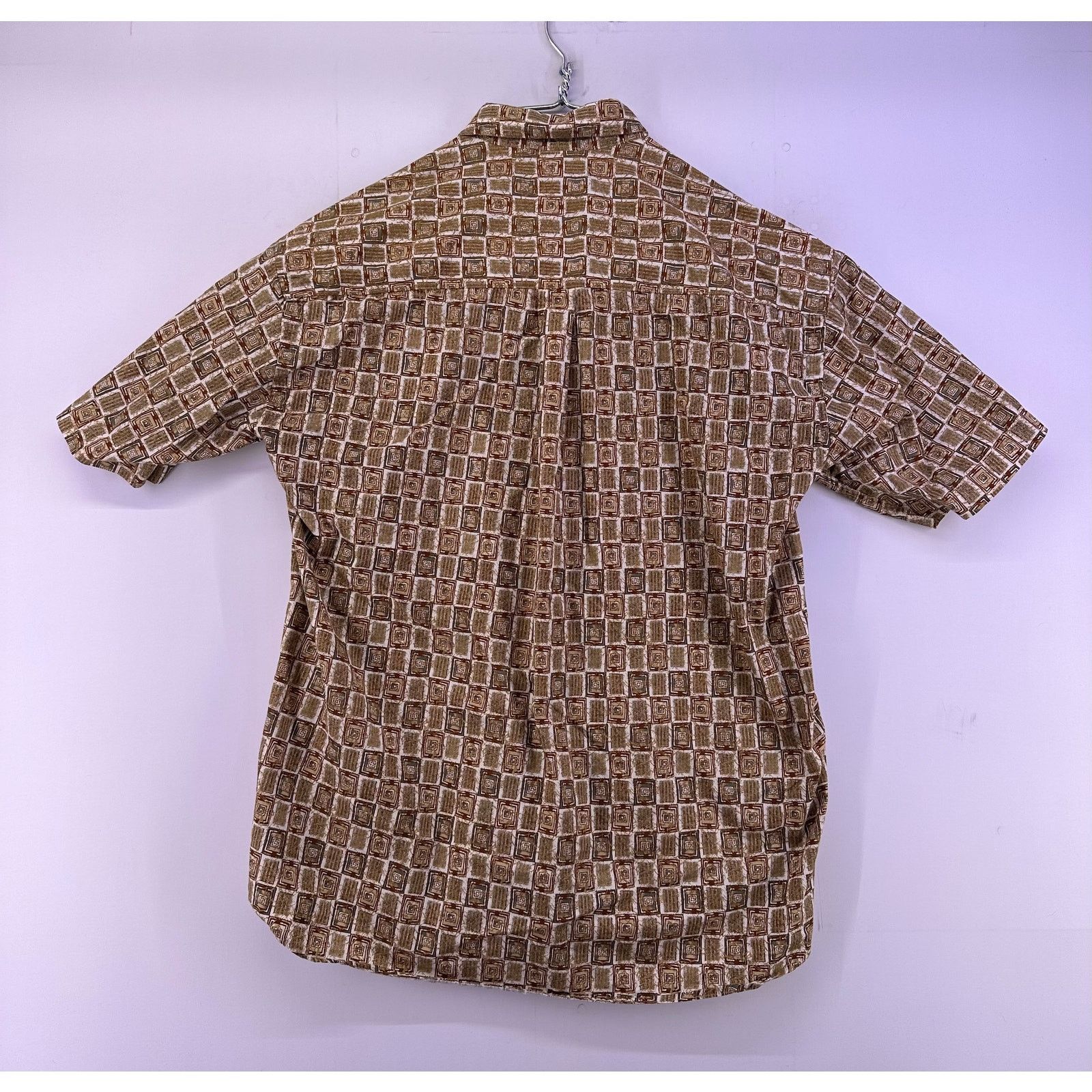 Natural Issue Natural Issue Brown Square pattern Button Down Shirt Size M Size US M / EU 48-50 / 2 - 7 Thumbnail