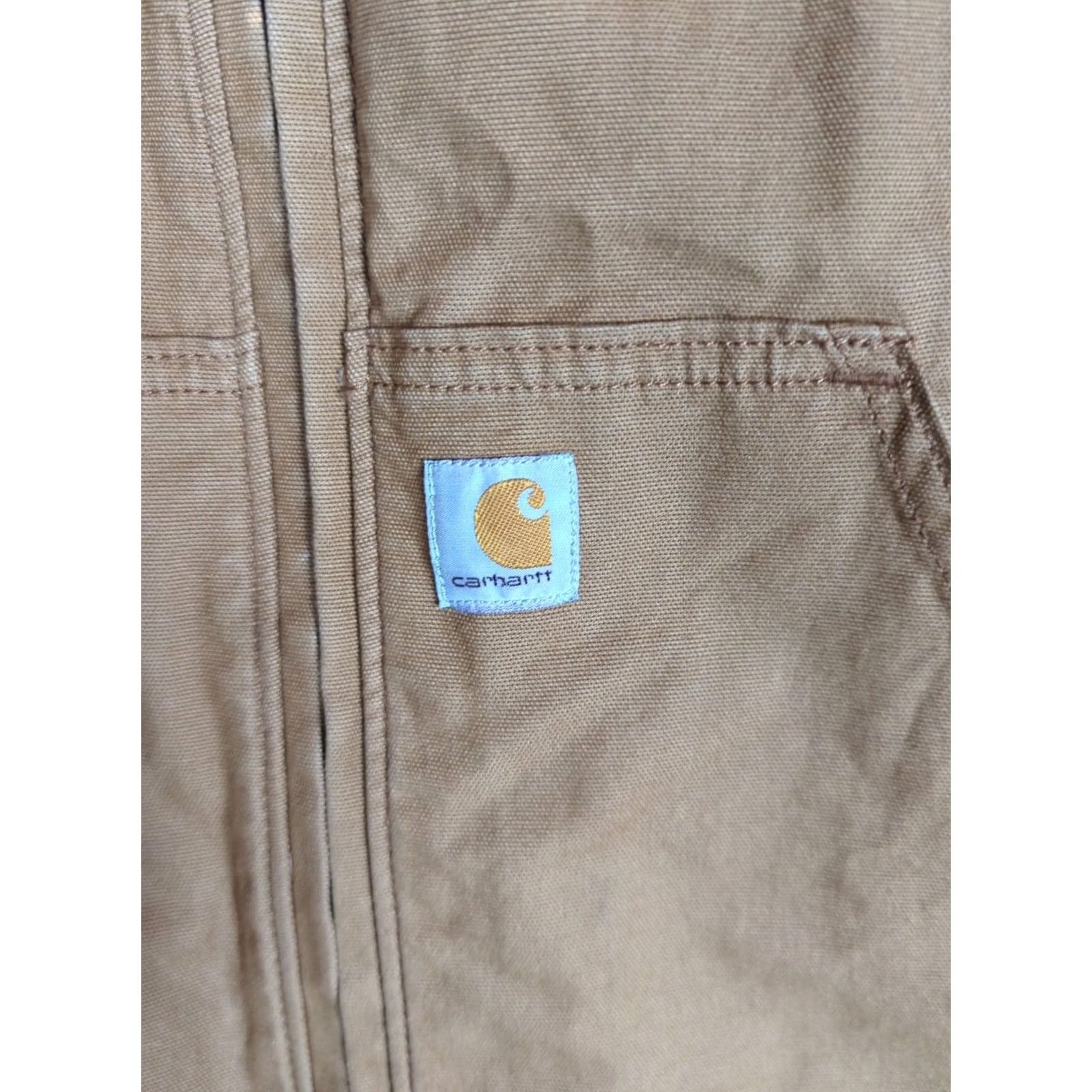 Carhartt Carhartt Women's Bomber Jacket Rugged Flex Crawford Brown Tan M Short Brown Canvas Zip Jacket Size M / US 6-8 / IT 42-44 - 2 Thumbnail