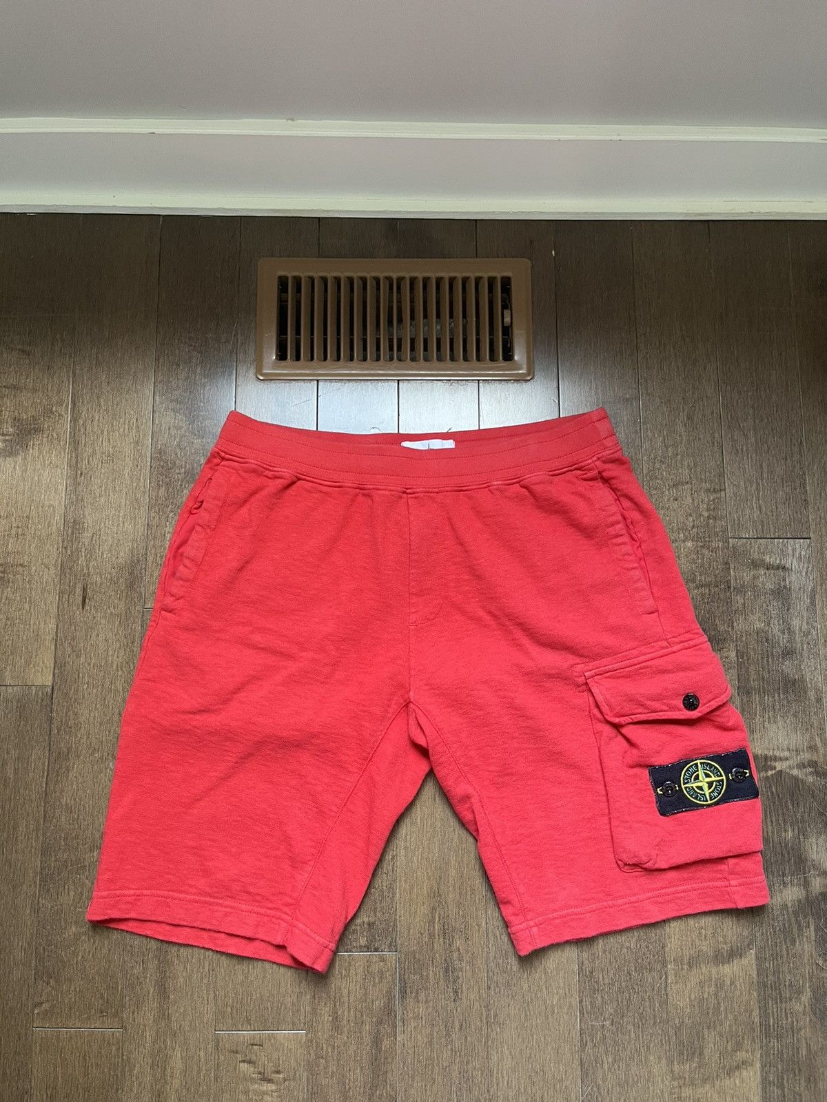 image of Stone Island Shorts in Red, Men's (Size 30)