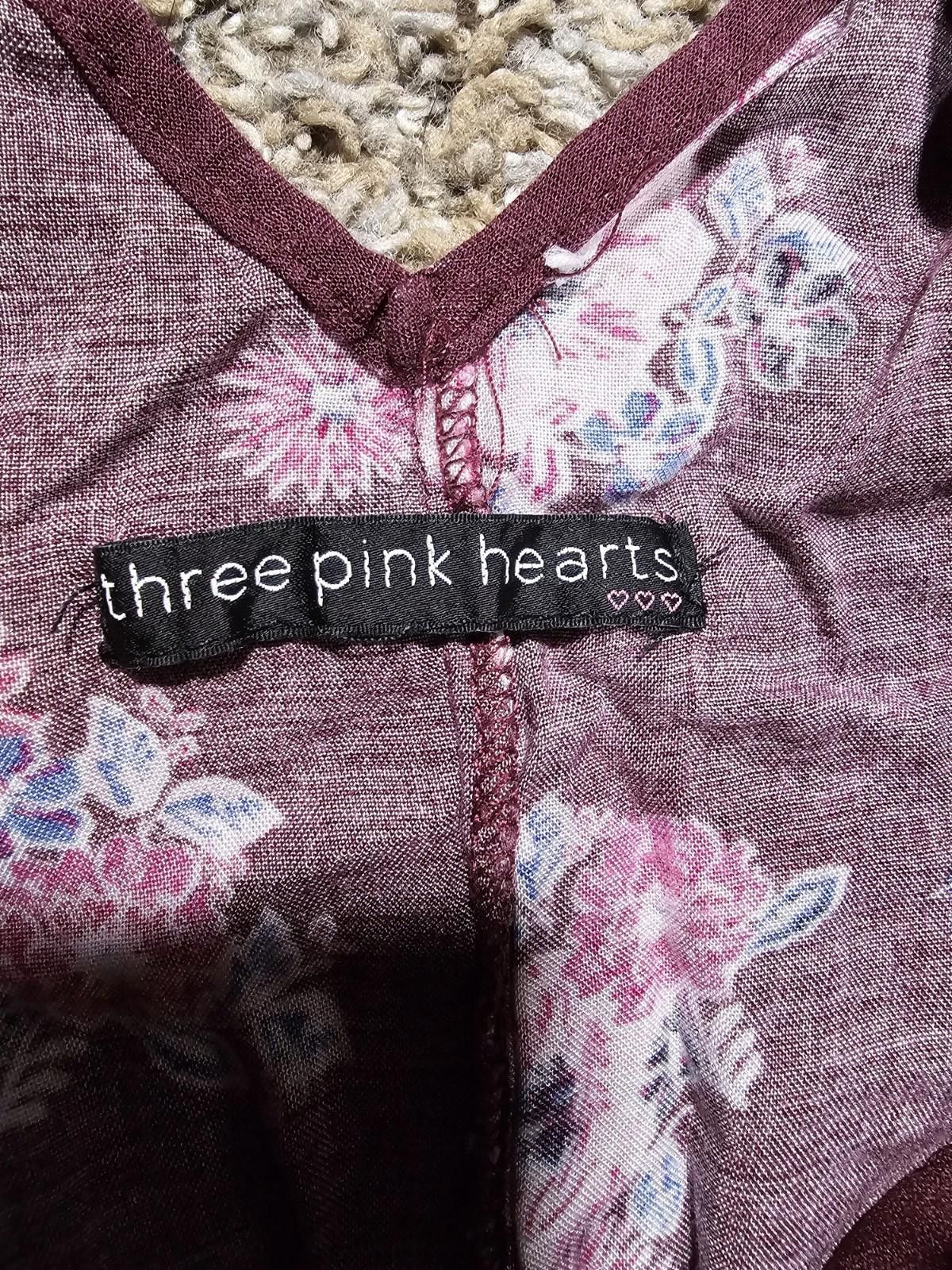 Other Three Pink Hearts XS Dress Red Floral Size XS / US 0-2 / IT 36-38 - 3 Thumbnail
