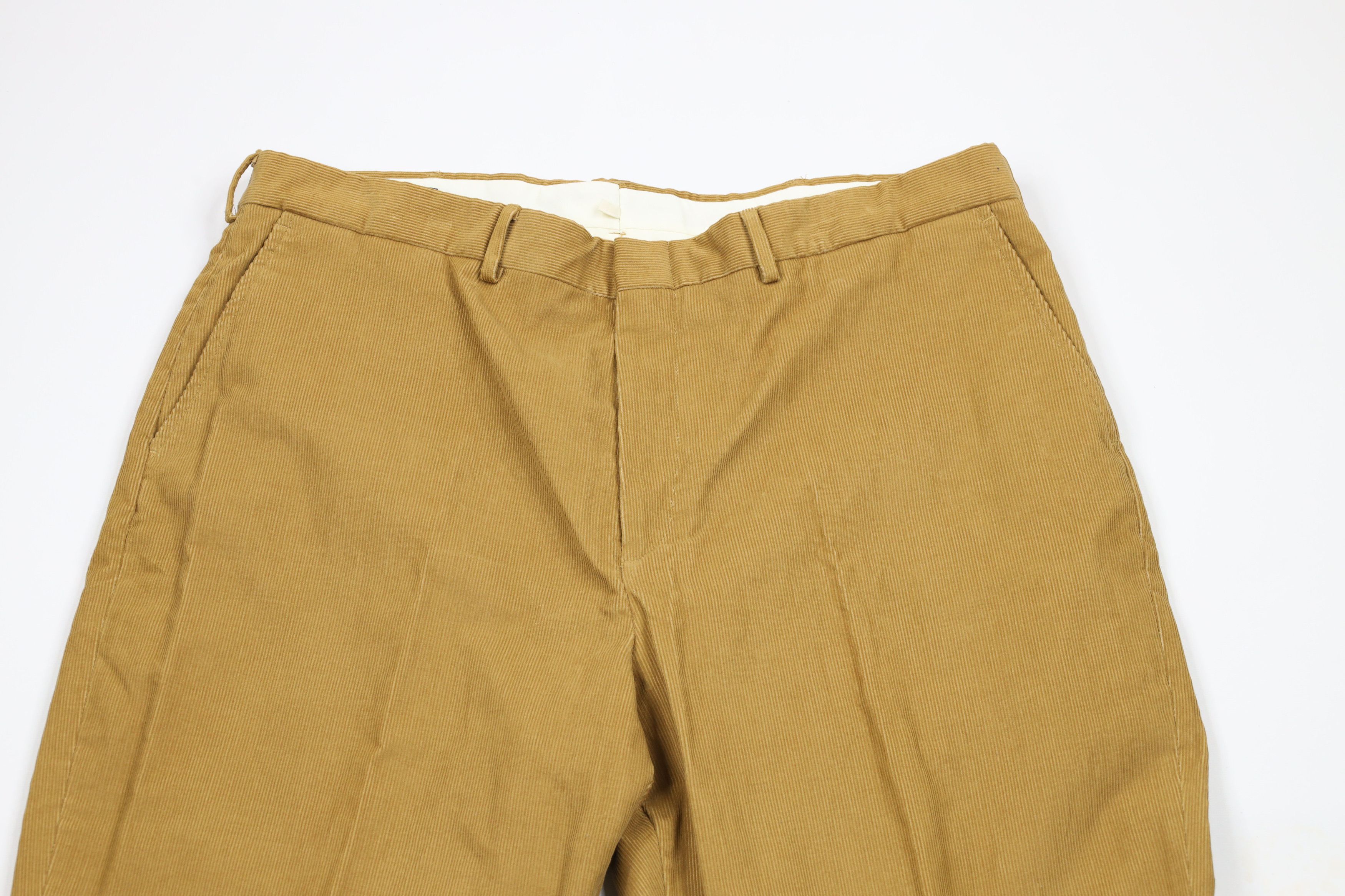 Lands' End × Vintage Vintage 90s Lands End Wide Leg Corduroy Chino Pants Beige Size US 40 / EU 56 - 2 Thumbnail