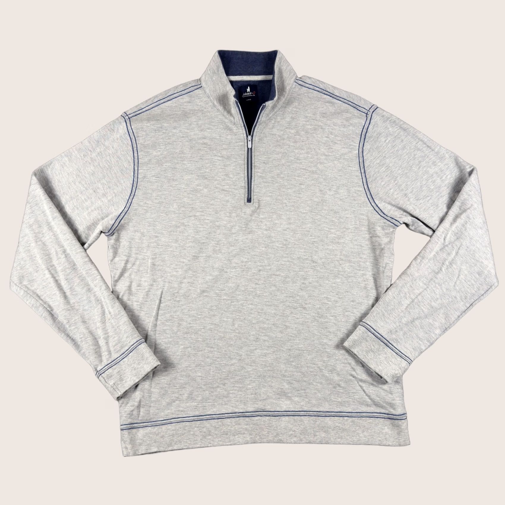 johnnie-O johnnie-O Sweater Mens Large Light Gray Hanks Stretch Golf Pullover Size US L / EU 52-54 / 3 - 1 Thumbnail