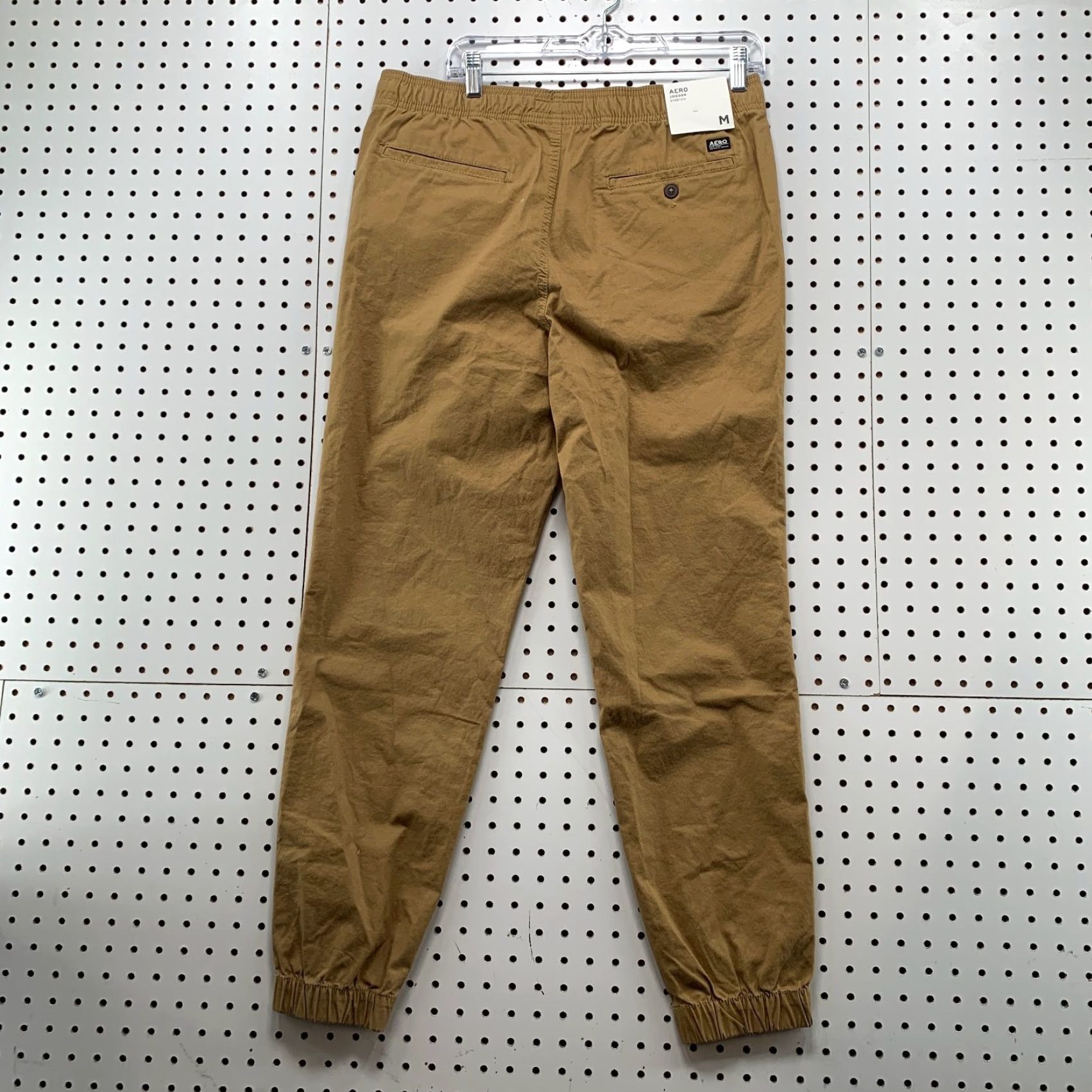 Vintage Aéropostale Joggers Pants Mens M 34x28 Stretch Elastic Waist Tan Brown Casual Slim Front Pocket Slit 34x28 Jogger Size US 31 - 2 Thumbnail