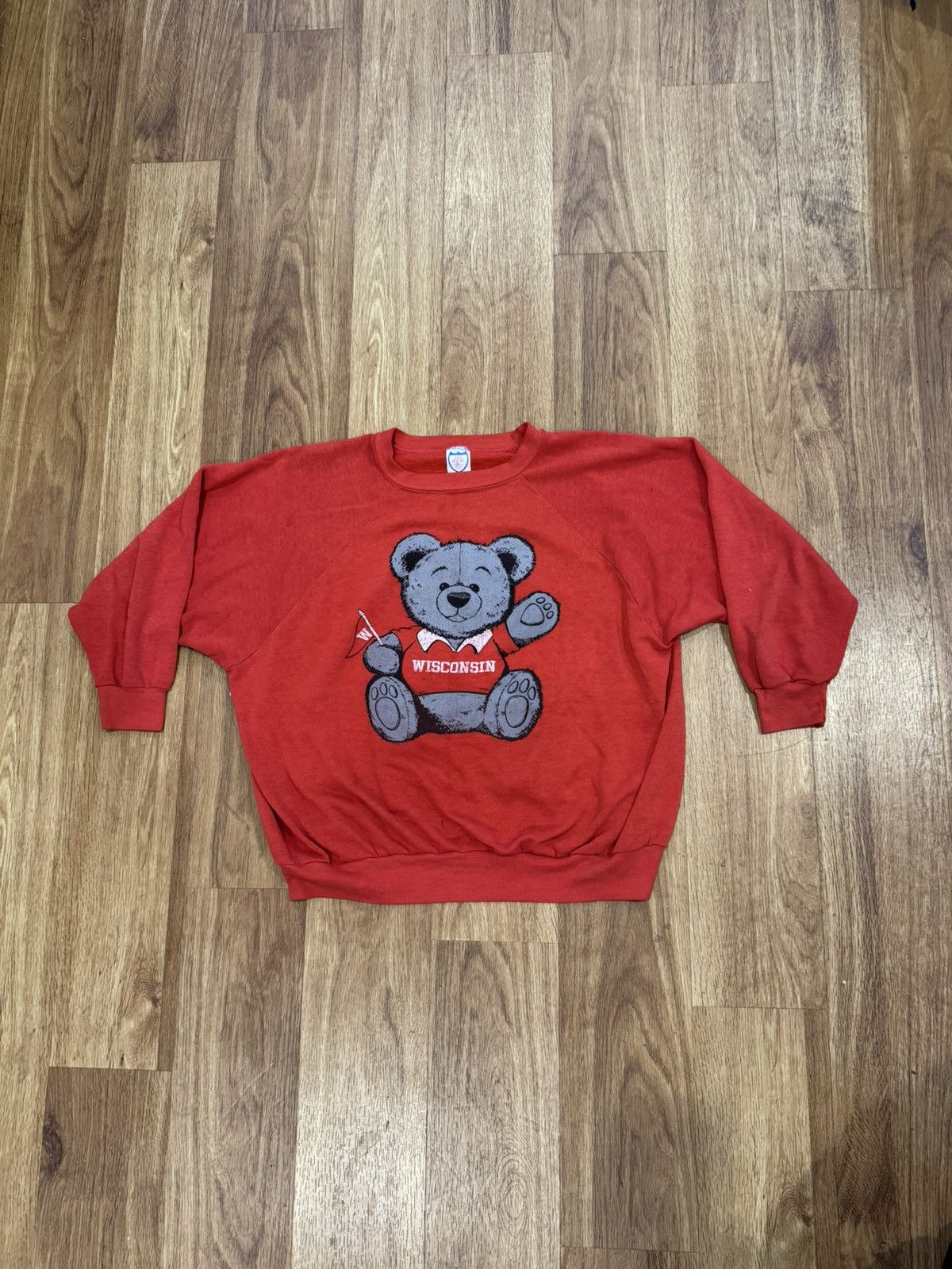 Vintage Wisconsin Badgers Teddy Bear Size XL / US 12-14 / IT 48-50 - 1 Thumbnail