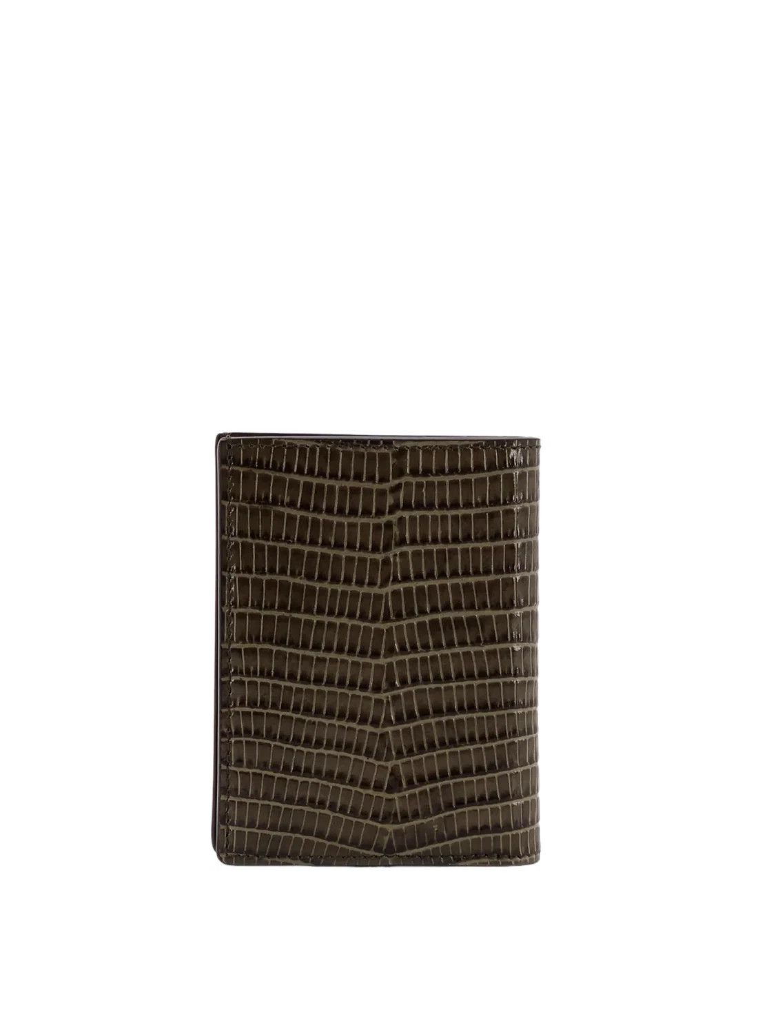 Tom Ford TOM FORD Green Embossed Leather Card Holder New Size ONE SIZE - 2 Thumbnail