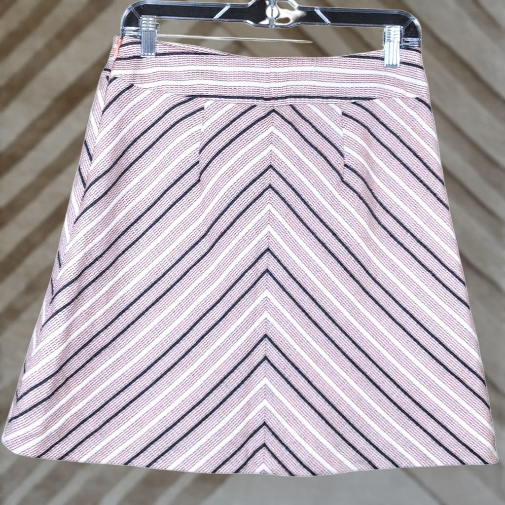 Ann Taylor Ann Taylor LOFT Womens Skirt Pink Black Tweed Side Zip 6 Short casual workwear Skirt Womens Size 28" / US 6 / IT 42 - 1 Thumbnail