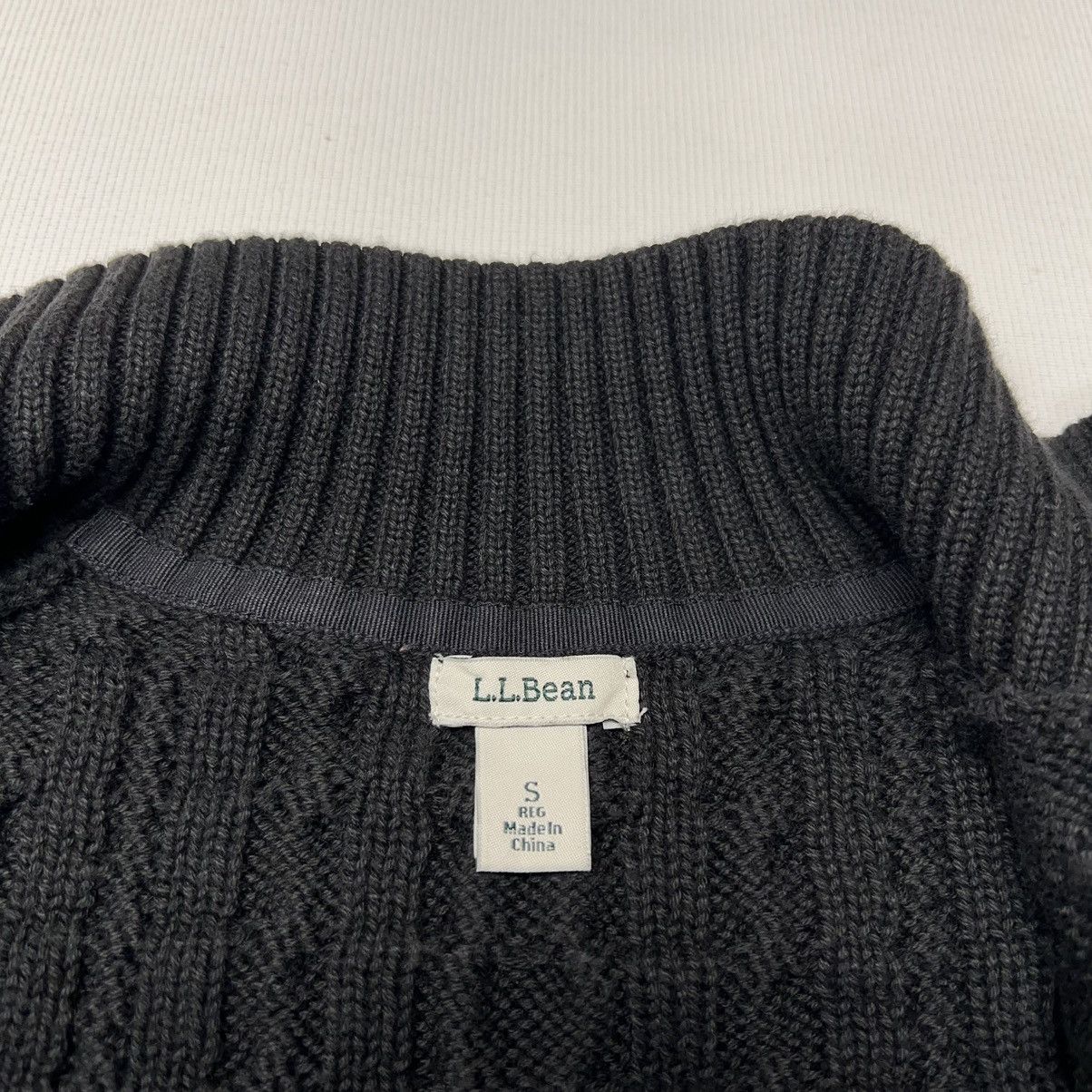 L.L. Bean LL Bean Sweater Black Cable Knit Fill Zip Fisherman Classic Size S / US 4 / IT 40 - 9 Thumbnail
