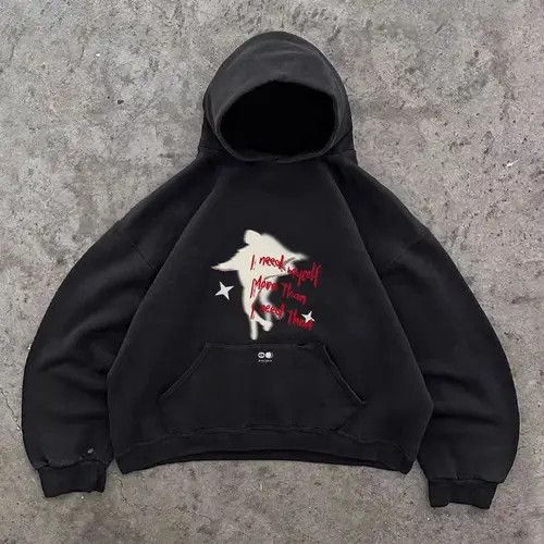 Other Black washed vintage aviator graphic hoodie Size US L / EU 52-54 / 3 - 3 Thumbnail