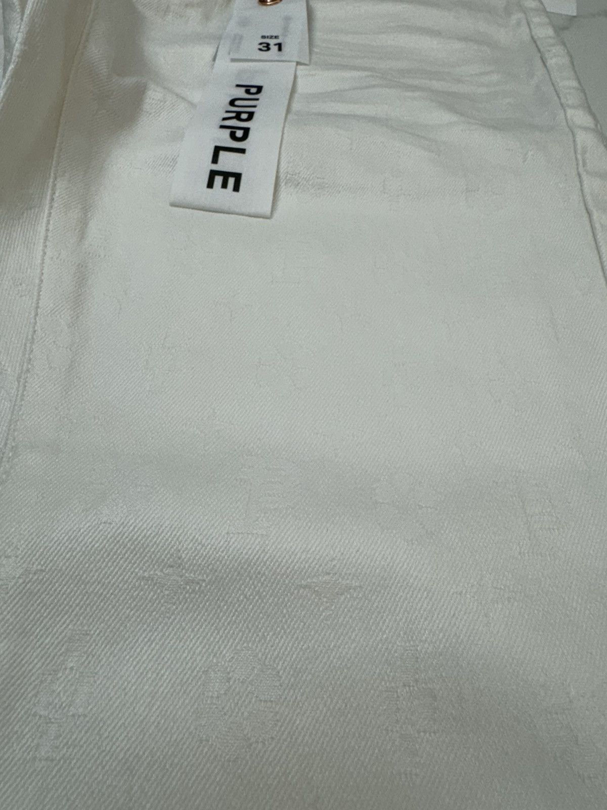 Purple P001 White Film Monogram Jacquard Size US 31 - 7 Thumbnail