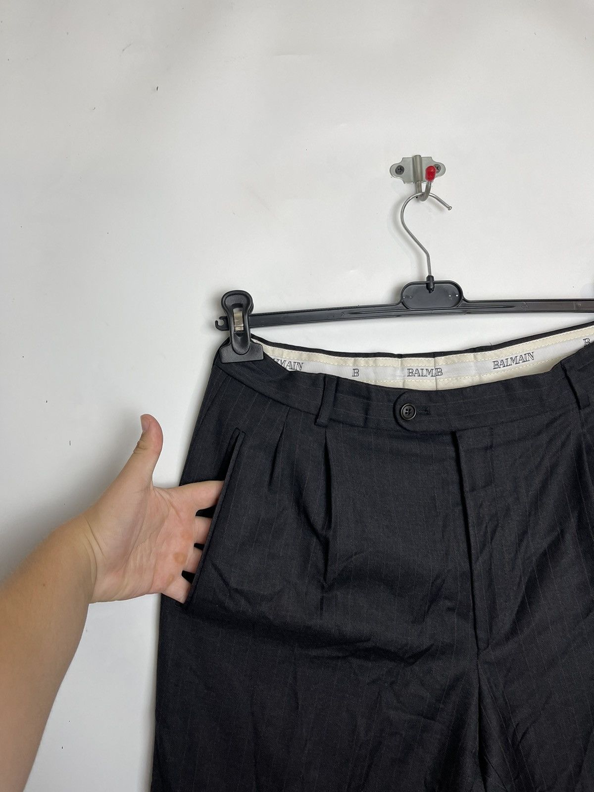 Balmain Vintage PIERRE BALMAIN Wool Grey Trousers True Fade Size US 34 / EU 50 - 2 Thumbnail