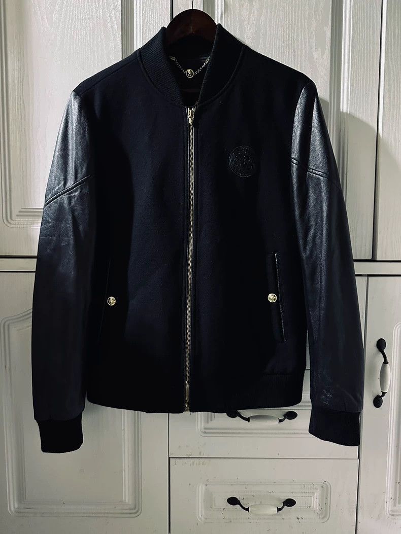 Versace Versace Knitted embroidered patchwork jacket leather jacke Size US L / EU 52-54 / 3 - 1 Thumbnail