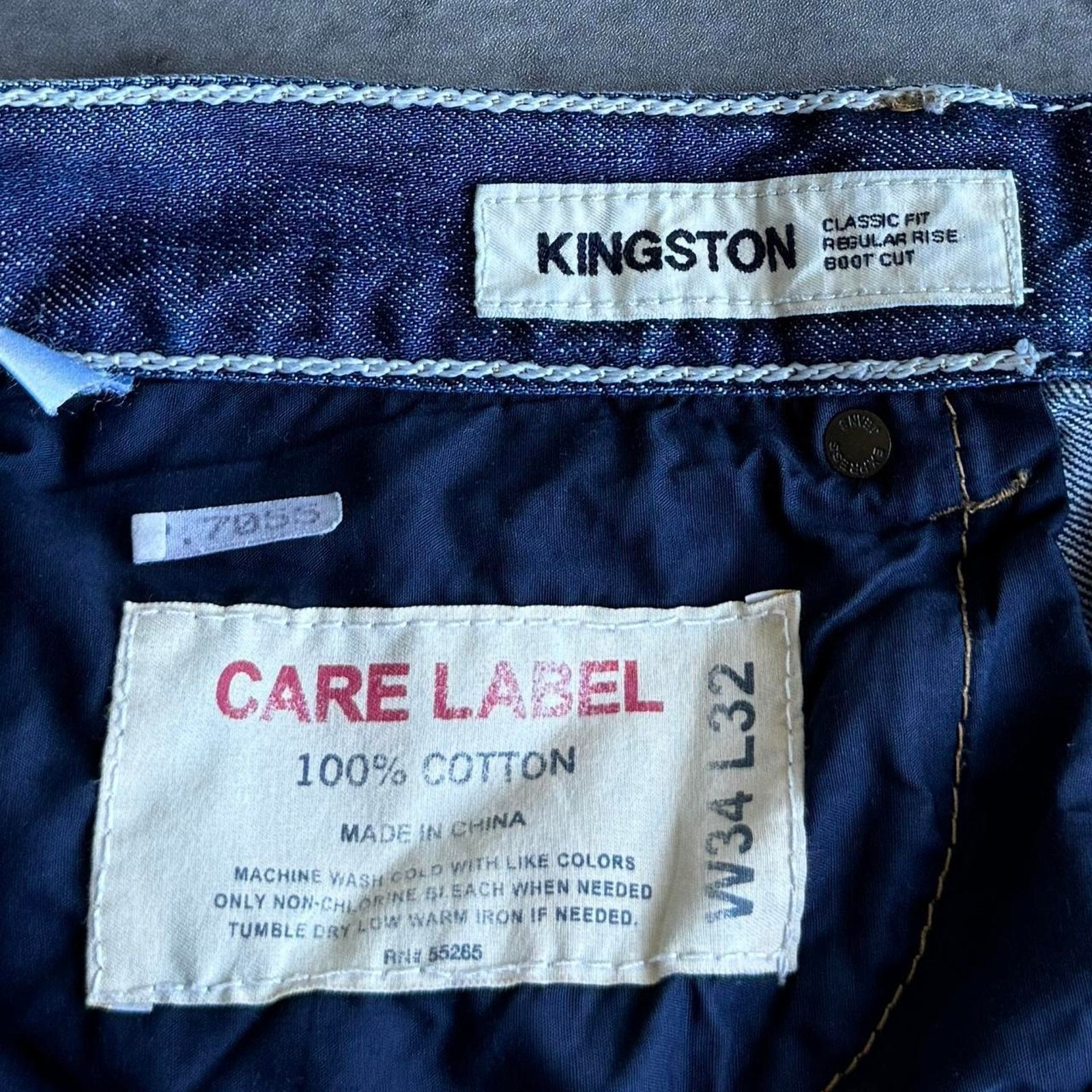 Express × Vintage Vintage Y2K Express Baggy Embroidered Grunge Opium Jeans Size US 34 / EU 50 - 5 Thumbnail