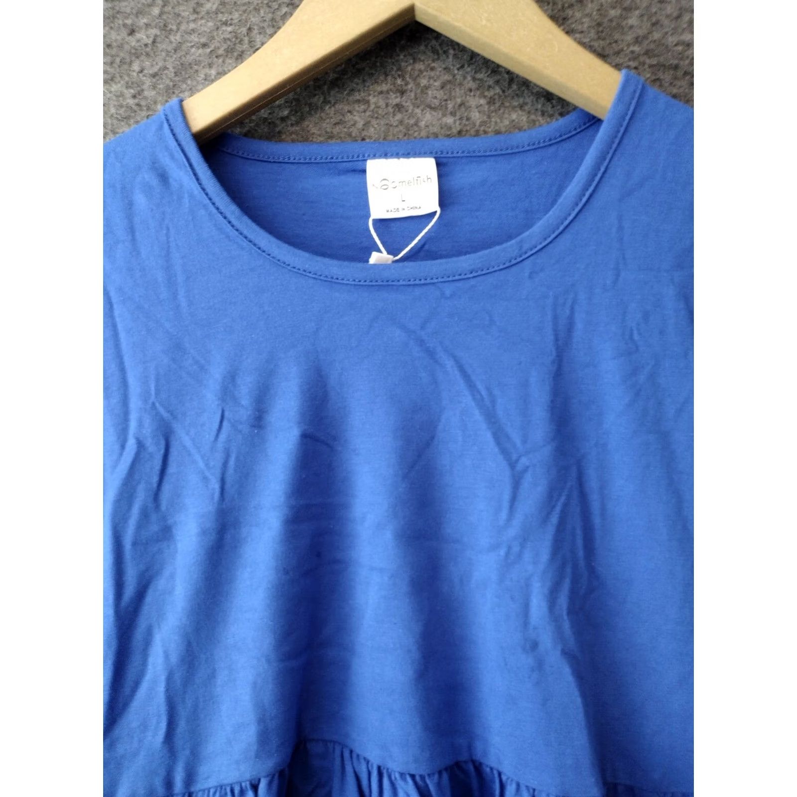 Vintage Noomelfish Women Juniors Dress L Blue Tiered Fit & Flare Dress Size L / US 10 / IT 46 - 3 Thumbnail