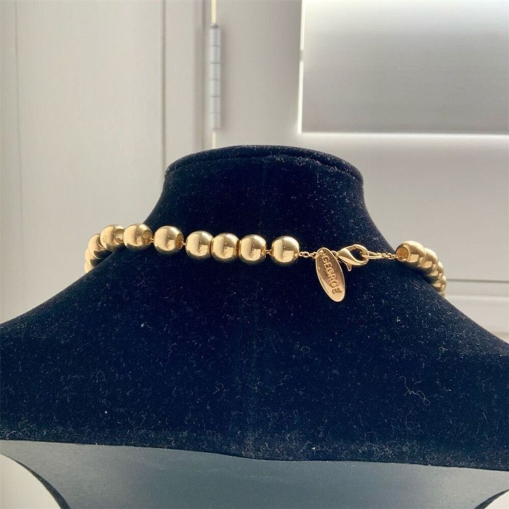 The Unbranded Brand Vintage Gold And Black Bead Necklace 17" Fashion Jewelry Size ONE SIZE - 11 Thumbnail