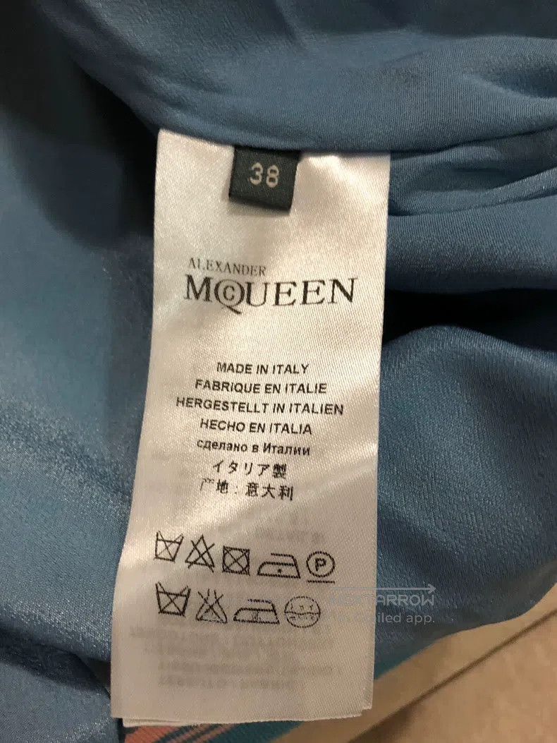 Alexander McQueen Alexander Mcqueen Pink and blue colour block silk baseball Size XS / US 0-2 / IT 36-38 - 6 Thumbnail