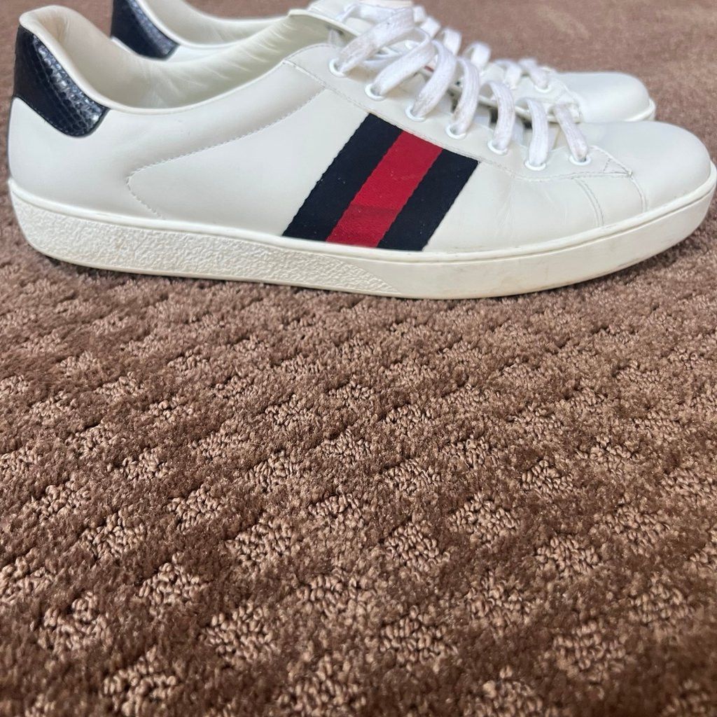 Gucci Gucci Ace Sneakers White 13.5 White Low Tops 386750 Size US 13 / EU 46 - 2 Thumbnail