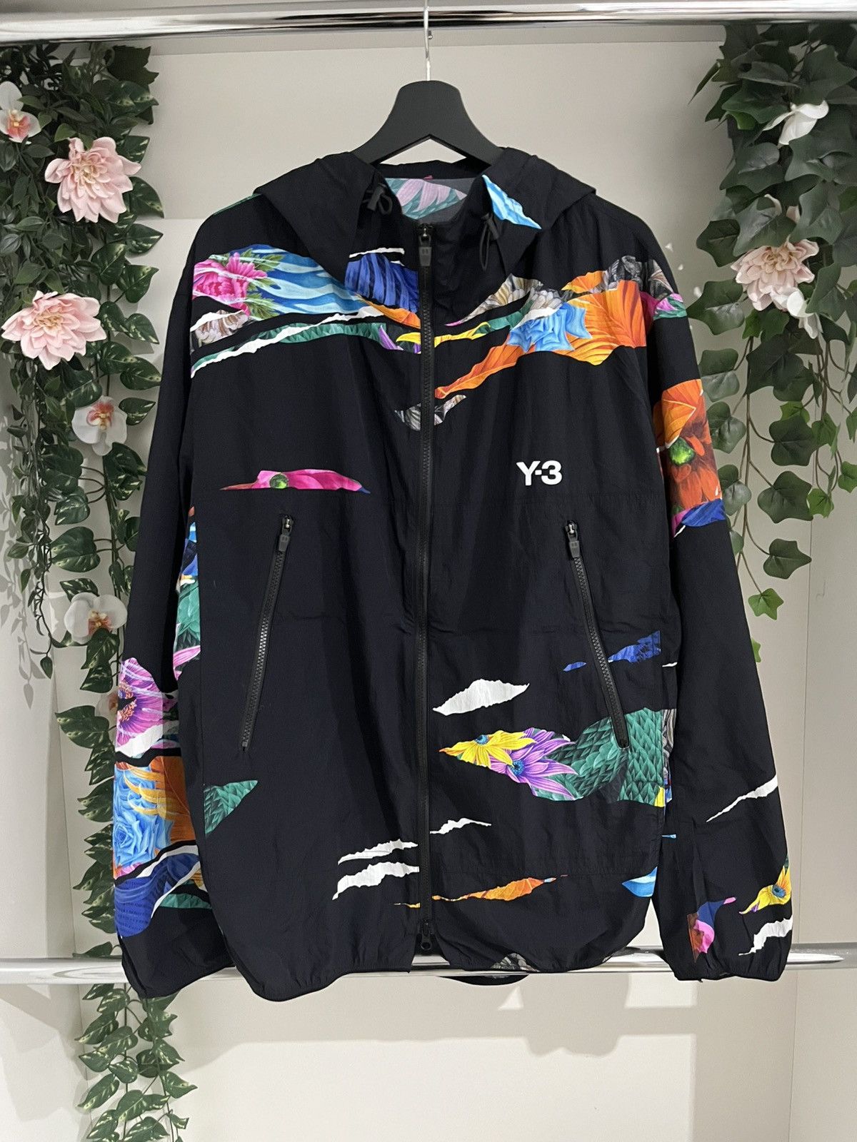 Yohji Yamamoto Y-3 by Yohji Yamamoto Floral Print Windbreaker Jacket Size US L / EU 52-54 / 3 - 1 Thumbnail