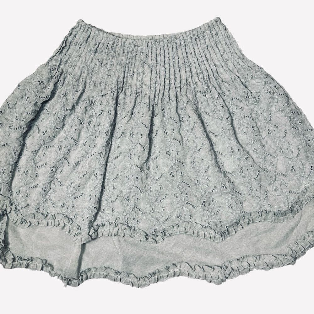 Free People NWT New Free People Sanderson Midi Sky Gray Skirt Size M Size 32" / US 10 / IT 46 - 3 Thumbnail