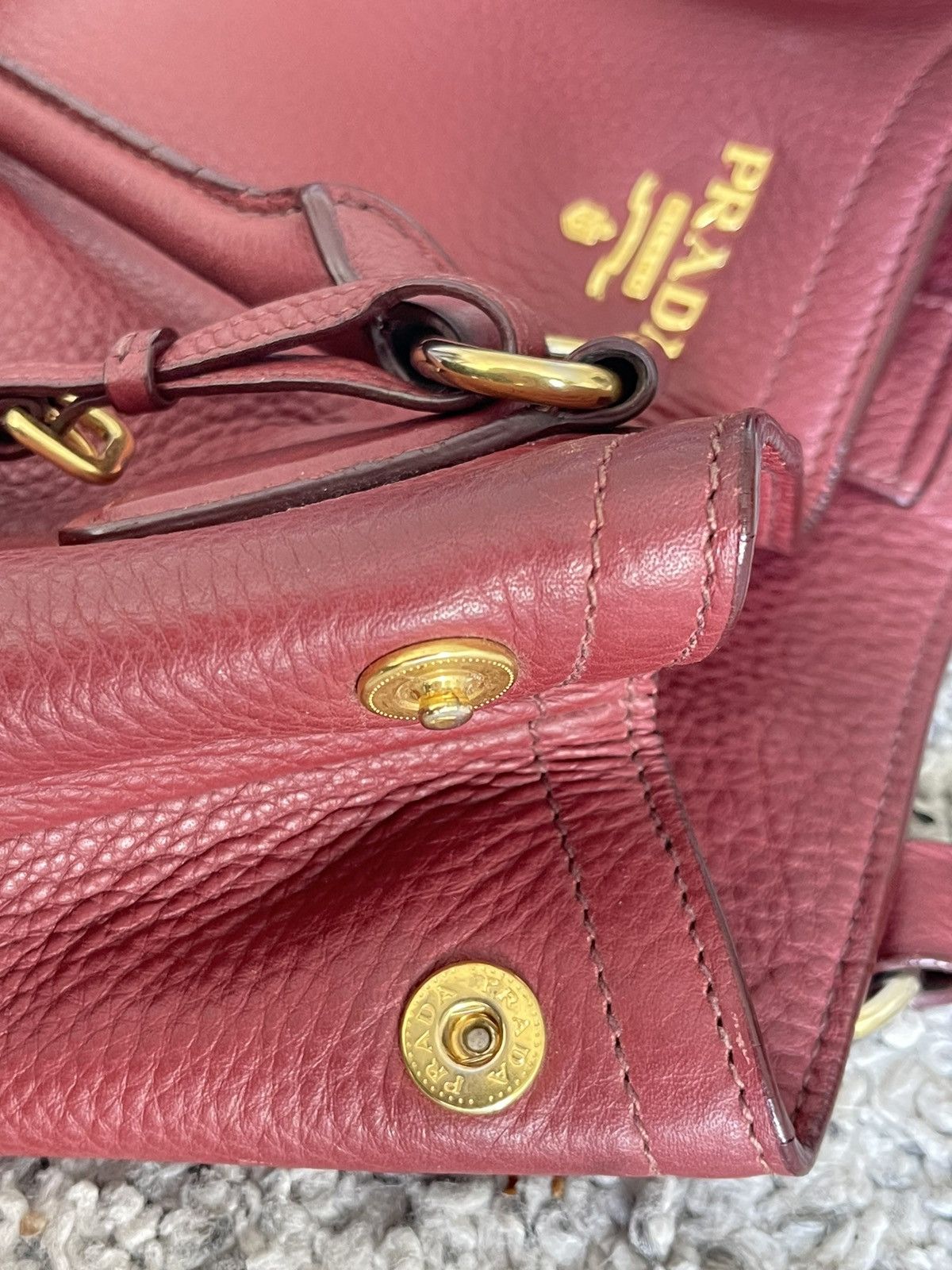 Prada Prada Tasche – Vitello Daino – Rot/Bordeaux Size ONE SIZE - 6 Thumbnail