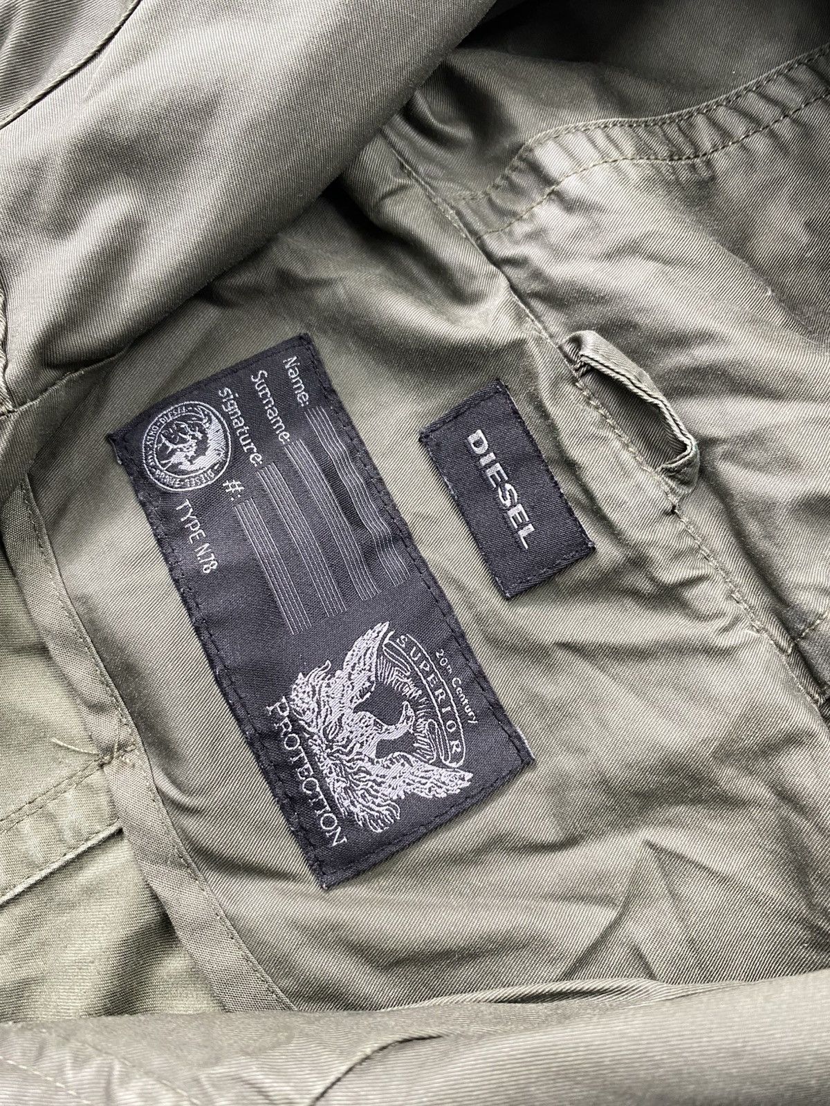 Diesel × Japanese Brand Diesel waxed parka green mens hooded jacket y2k avantgarde Size US XL / EU 56 / 4 - 10 Thumbnail