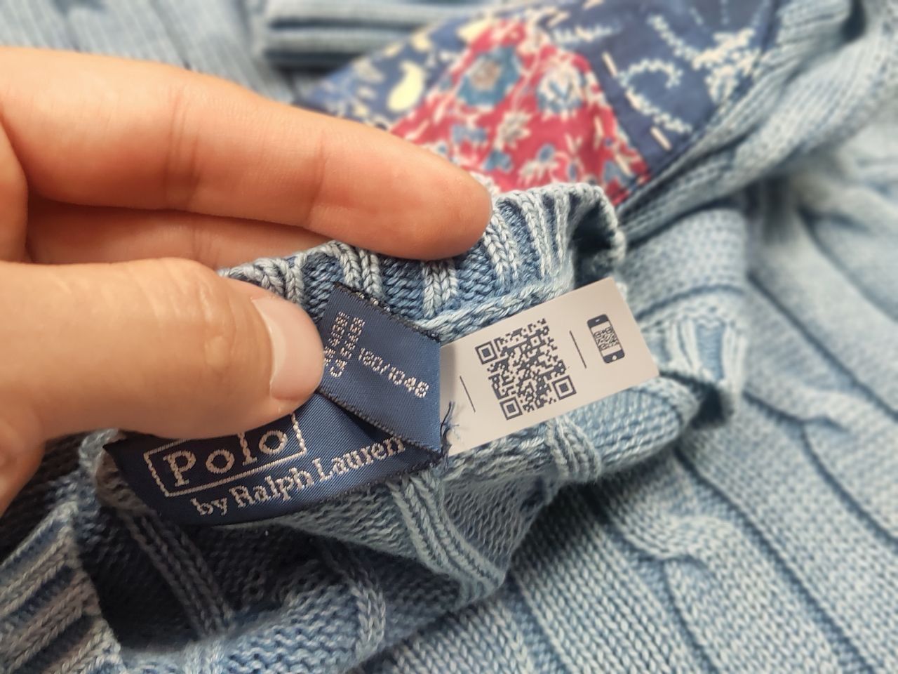 Polo Ralph Lauren Rare Polo Ralph Lauren Indigo Patchwork Elbow Knit Sweater Size XL / US 12-14 / IT 48-50 - 14 Thumbnail