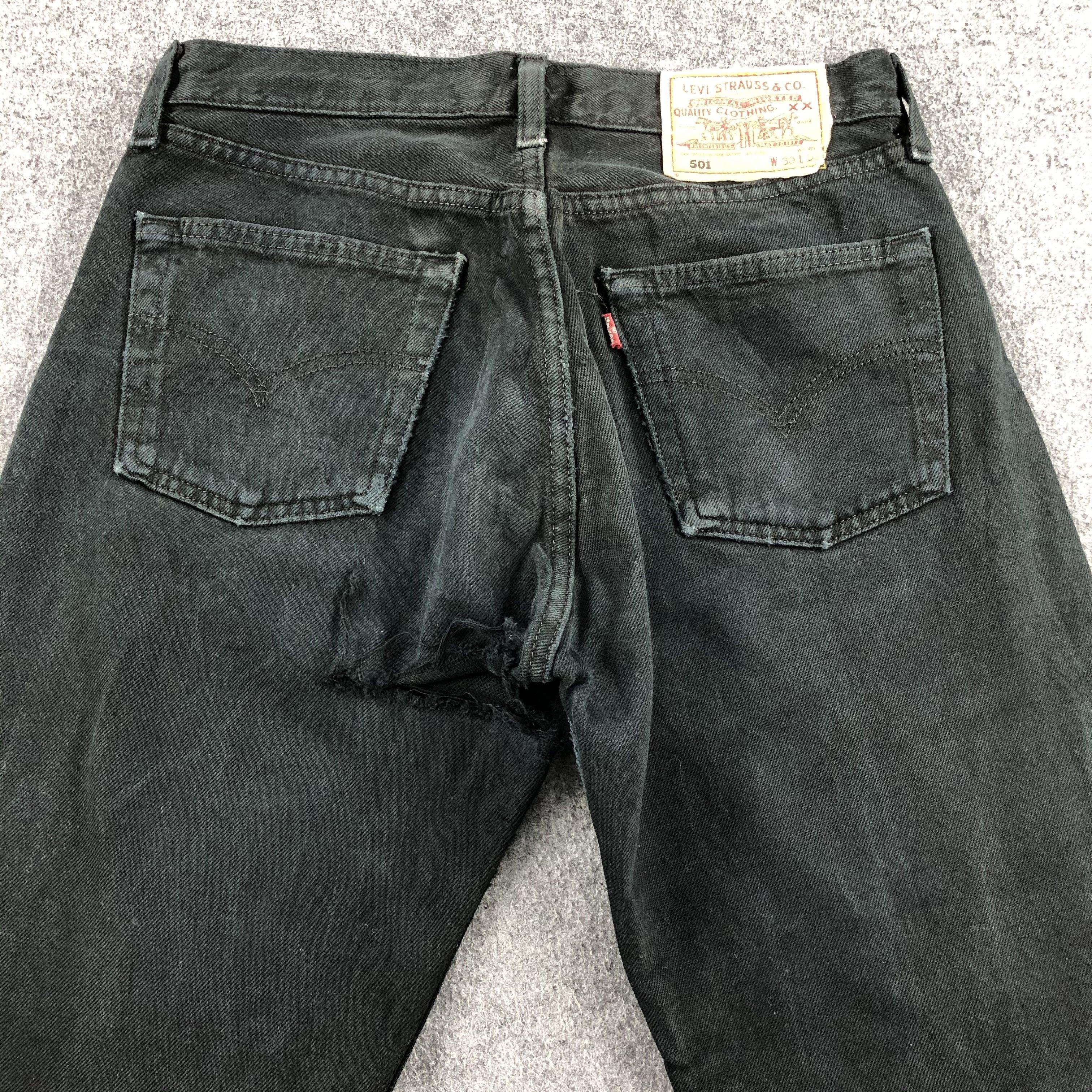 Levi's Vintage 90s Levis 501 Faded Black Jeans-J1531 Size US 29 - 4 Thumbnail