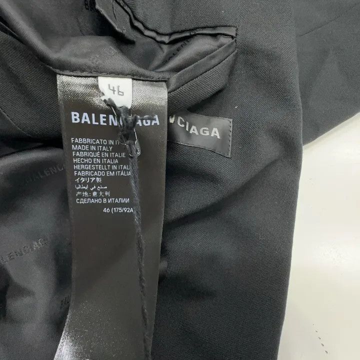 Balenciaga Balenciaga Black Loose Suit Jacket for Men 0079-2507 Size US L / EU 52-54 / 3 - 2 Thumbnail