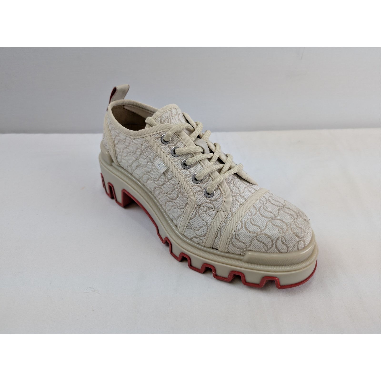 Christian Louboutin o1rshd1 Panamic Dune jacquard-logo Derby shoe Boots natural Size US 12 / EU 45 - 3 Thumbnail