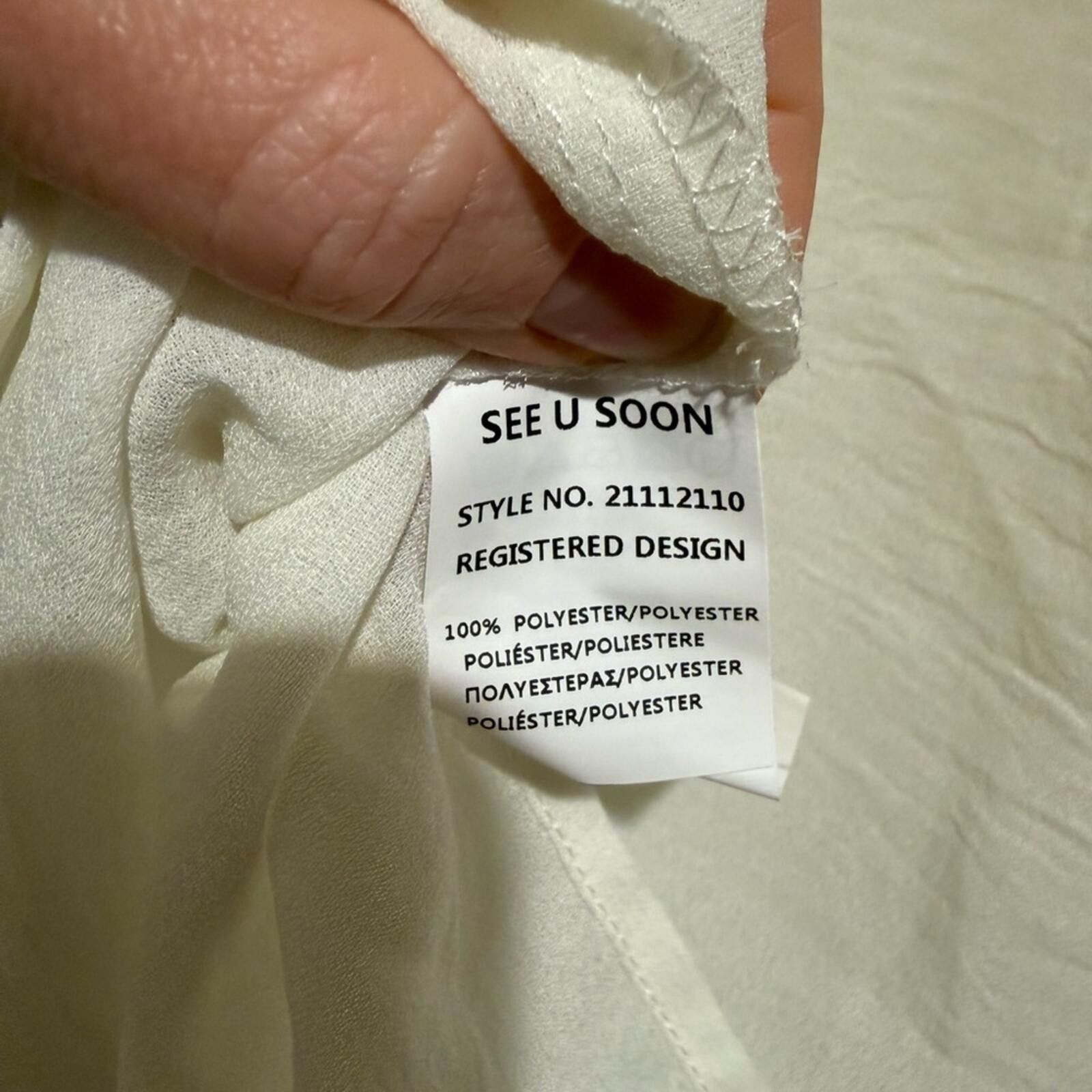 Other See U Soon Boho Cream Sleeveless Blouse, Size S Size S / US 4 / IT 40 - 6 Thumbnail