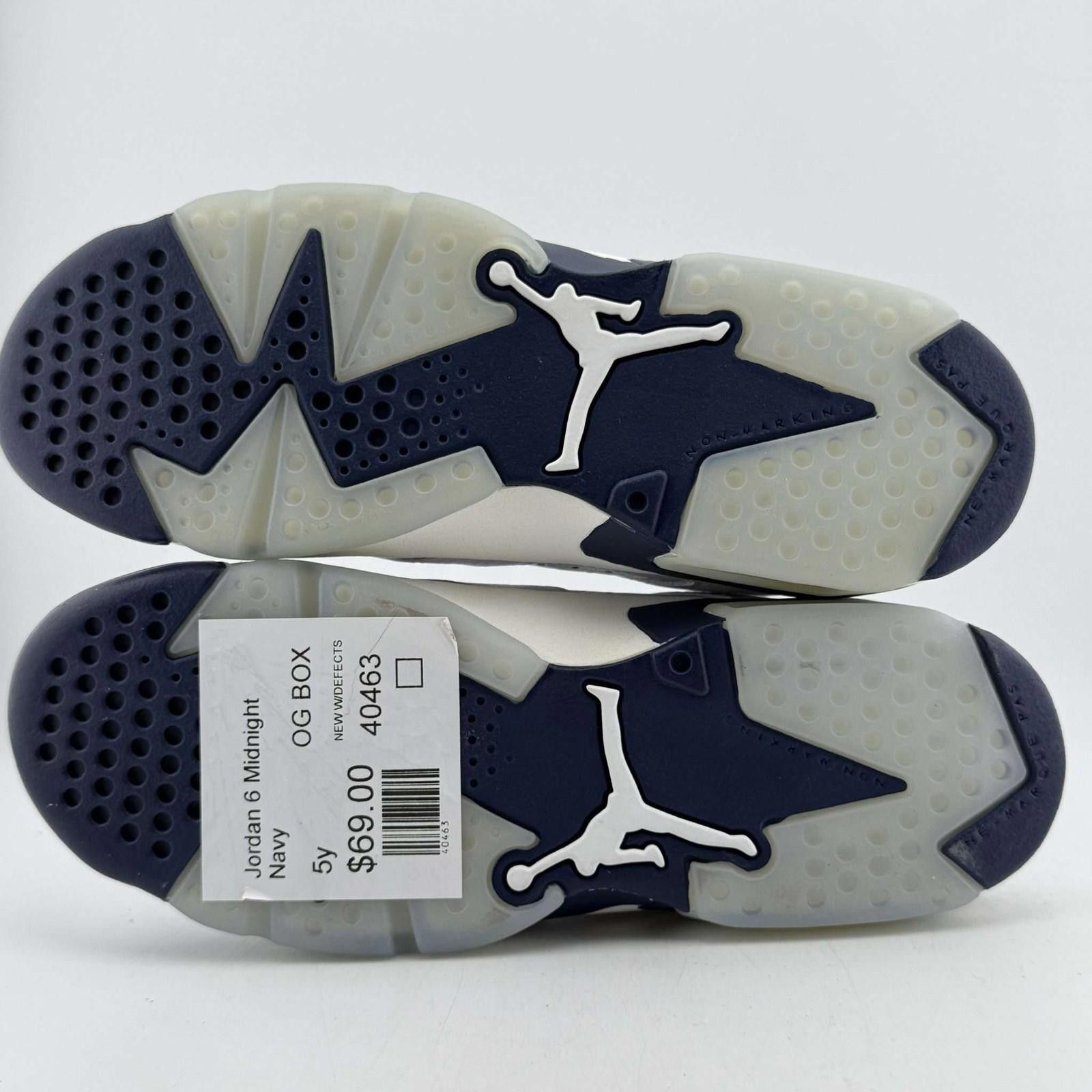 Jordan Brand Air Jordan 6 Retro GS White Midnight Navy 5Y Size US 5 / EU 37 - 6 Thumbnail