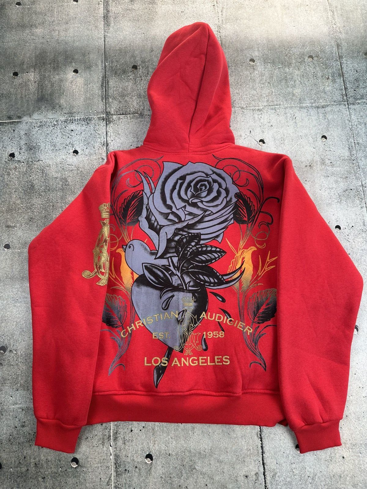 Affliction × Christian Audigier × Ed Hardy Ed Hardy Zip Hoodie Christian Audigier Tattoo Opium y2k Size M / US 6-8 / IT 42-44 - 3 Thumbnail