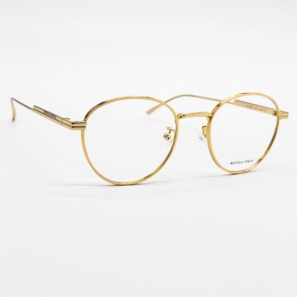 Bottega Veneta NEW BOTTEGA VENETA EYEGLASSES BV1016OA 002 ROUND GOLD UNISEX Size ONE SIZE - 6 Thumbnail