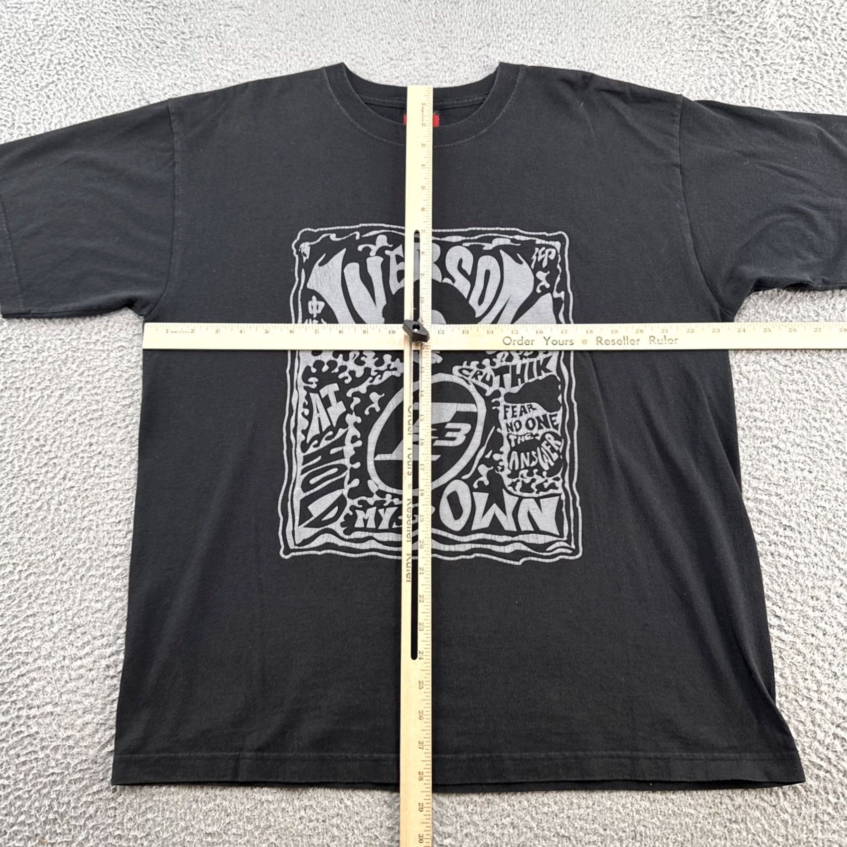 Reebok VINTAGE Reebok Allen Iverson Graphic Tee T Shirt Short Sleeve Crew Neck Black Cotton Size L 90s 2000s Sports Limited Edition Mens Adults Size US L / EU 52-54 / 3 - 5 Thumbnail
