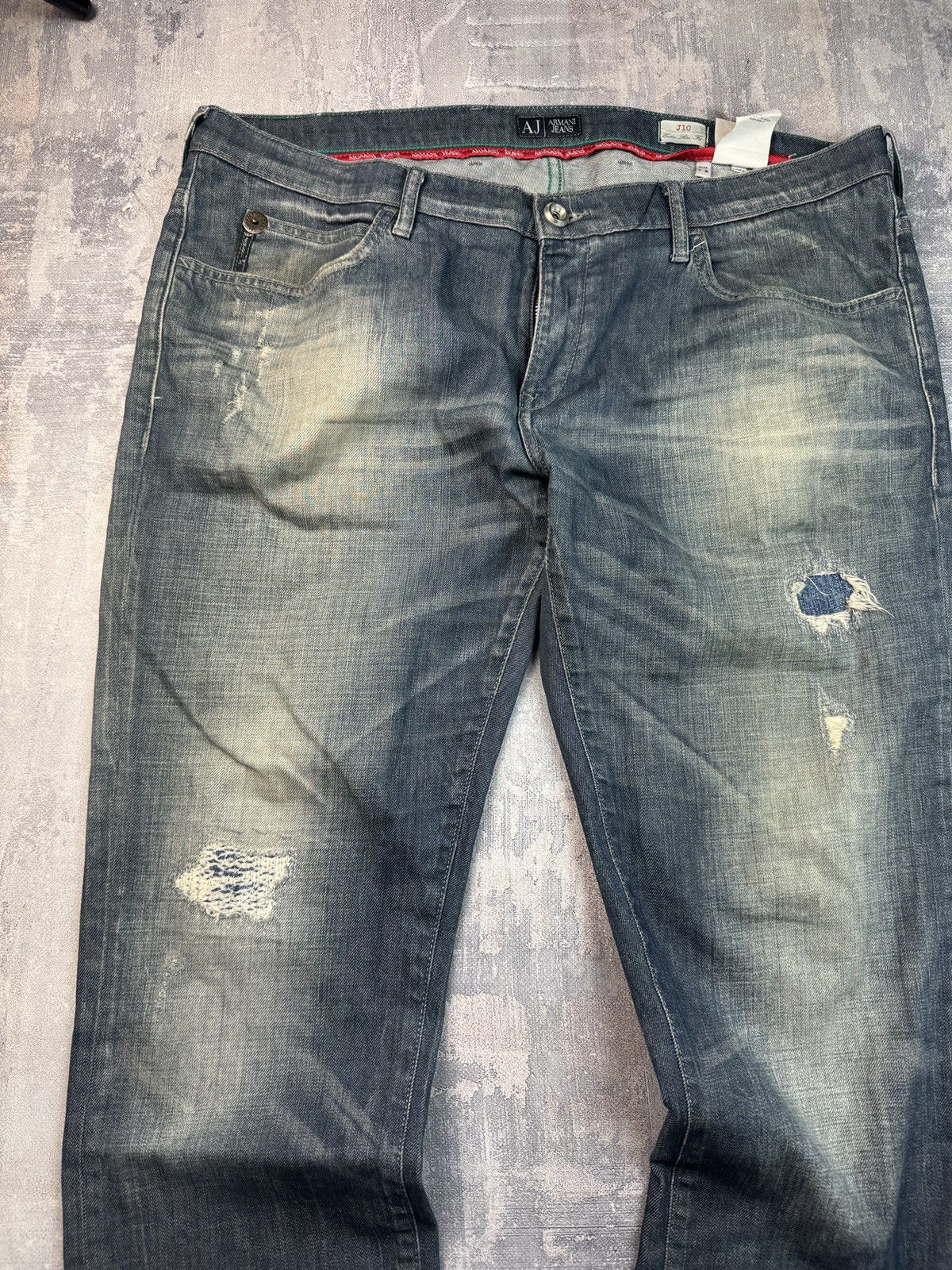 Armani Armani Jeans pants distressed Jeans Size US 40 / EU 56 - 2 Thumbnail