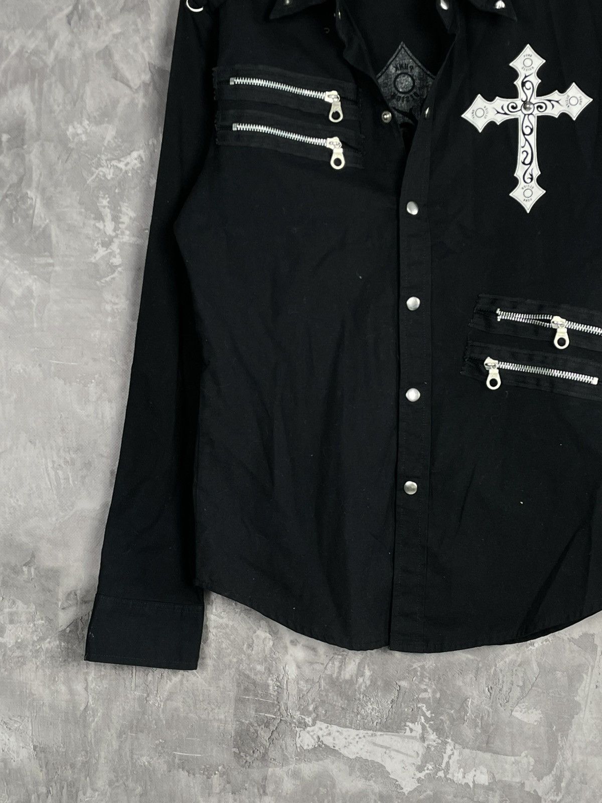 Affliction × JNCO × Vintage Y2K Affliction Style Grunge Cyber Goth Shirt Size US M / EU 48-50 / 2 - 5 Thumbnail