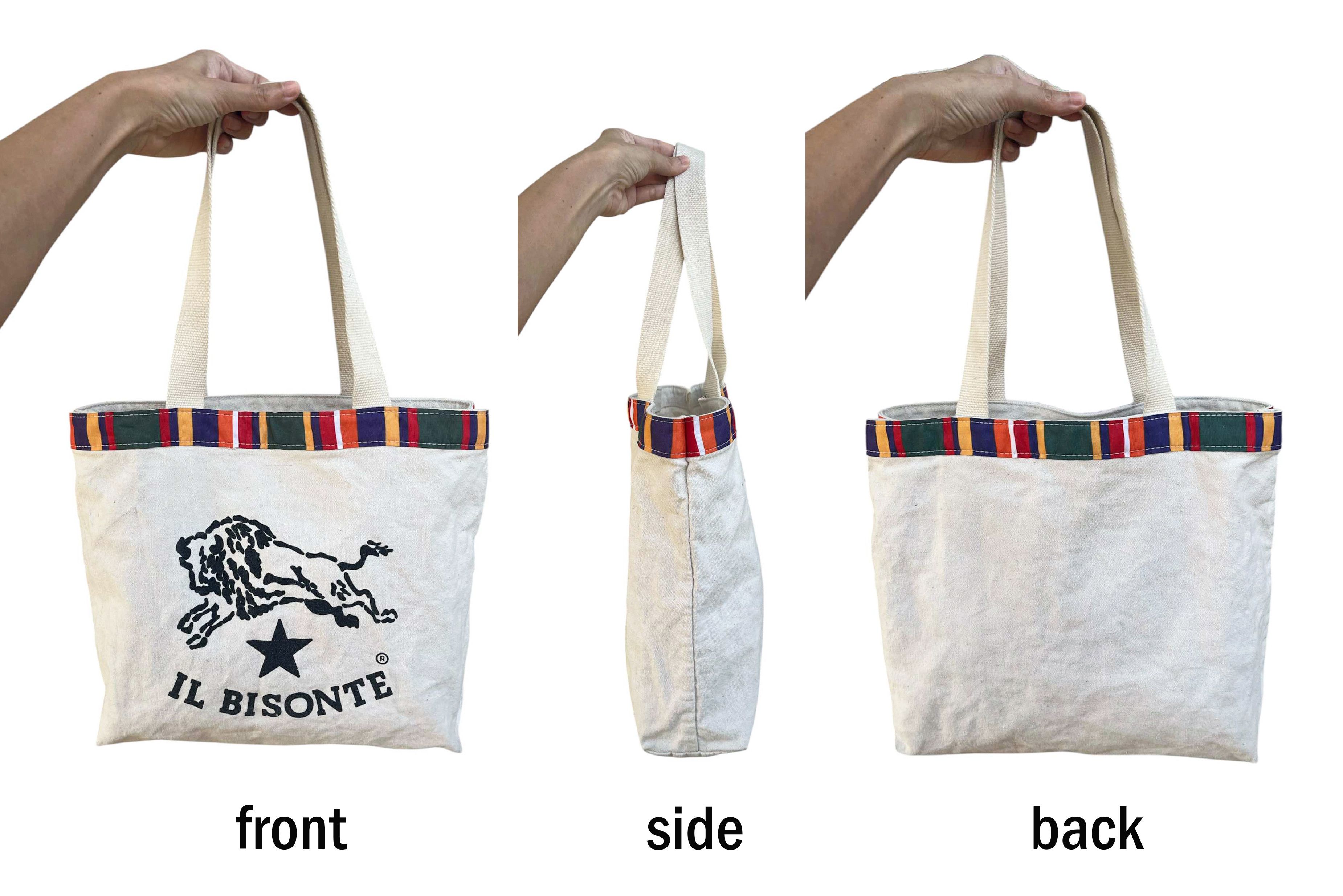 Il Bisonte IL BISONTE Canvas Tote bag, Logo printed / Rainbow details Size ONE SIZE - 7 Thumbnail