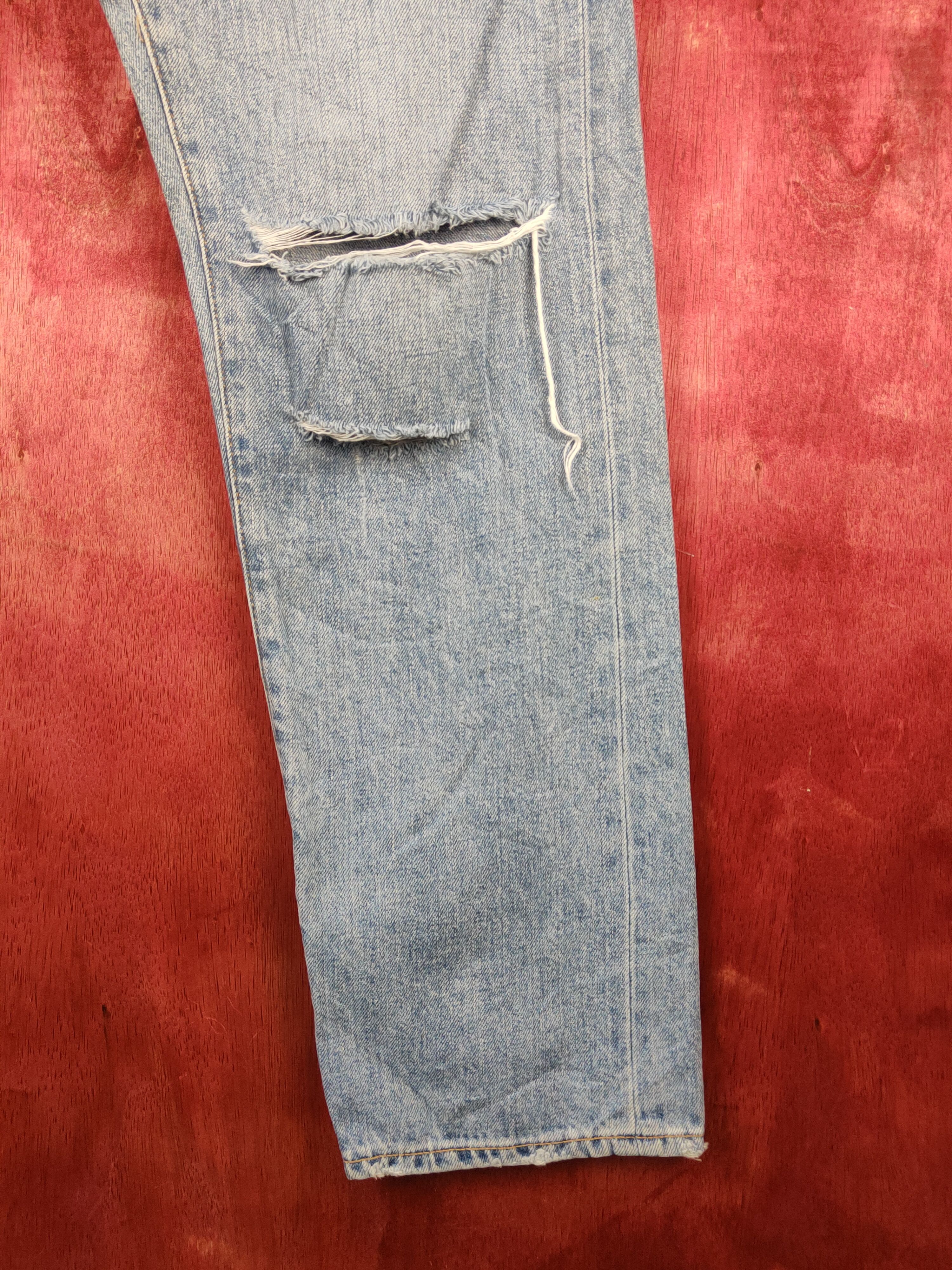 Japanese Brand Ingrid Blue Distressed ripped vintage Denim #S1545 Size US 29 - 6 Thumbnail