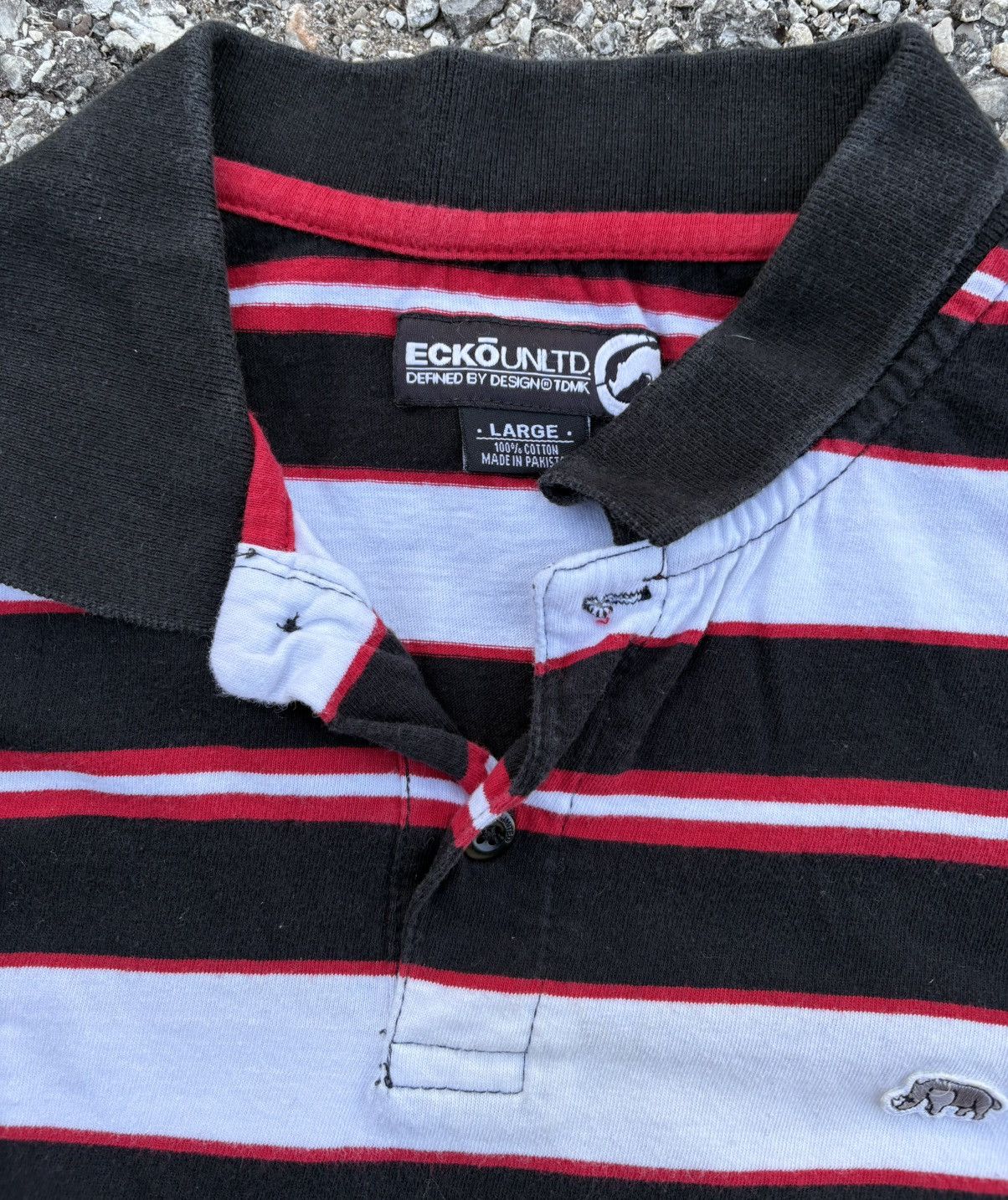 Ecko Unltd. Ecko Unlimited Black Red White Polo Size US L / EU 52-54 / 3 - 2 Thumbnail