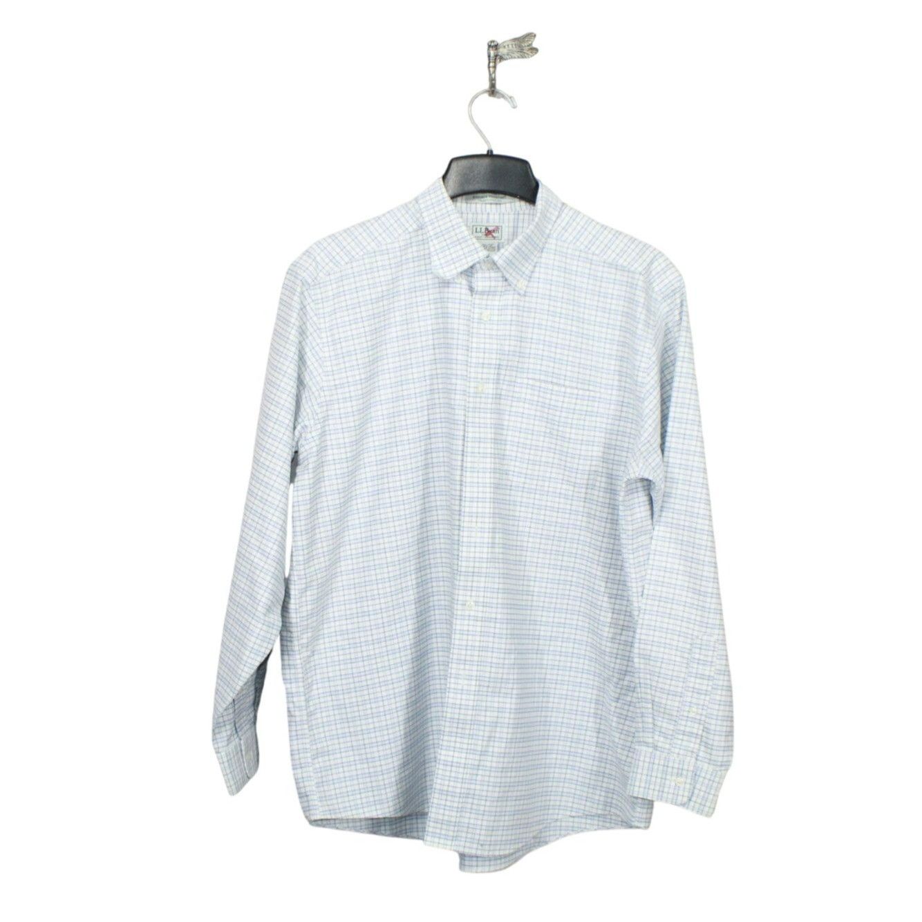 L.L. Bean × Oxxford Clothes LL Bean Mens Wrinkle Free Oxford Cloth Shirt White Striped Size US L / EU 52-54 / 3 - 1 Thumbnail