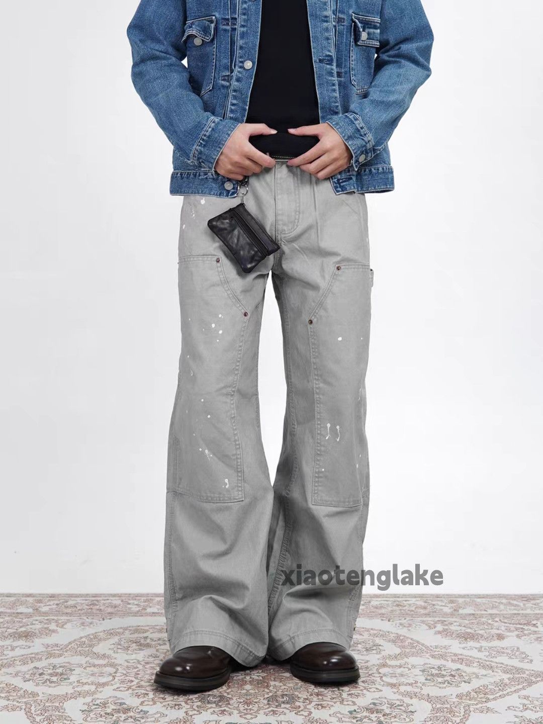Vintage ltx utility loose baggy skate hiphop paint carpenter pants Size US 34 / EU 50 - 1 Thumbnail