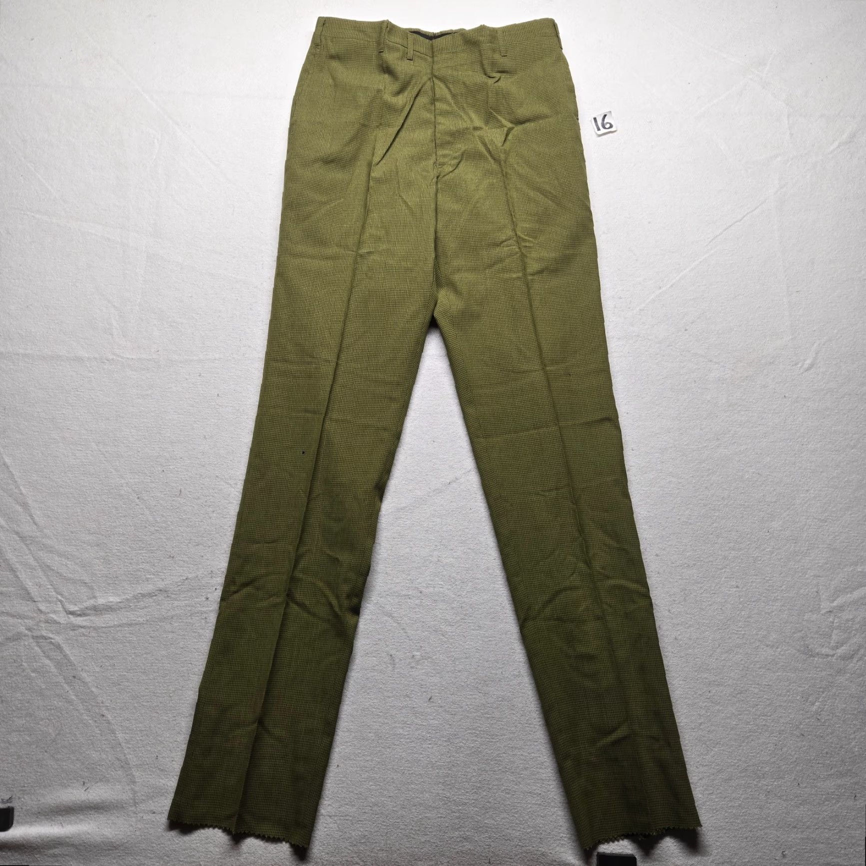 Vintage VINTAGE Pants Men 34x38 Brown Polyester Wool Dress Pants 80s Mid-Century Flannel Glen Plaid Autumn Spring Fall clothes Size US 34 / EU 50 - 2 Thumbnail