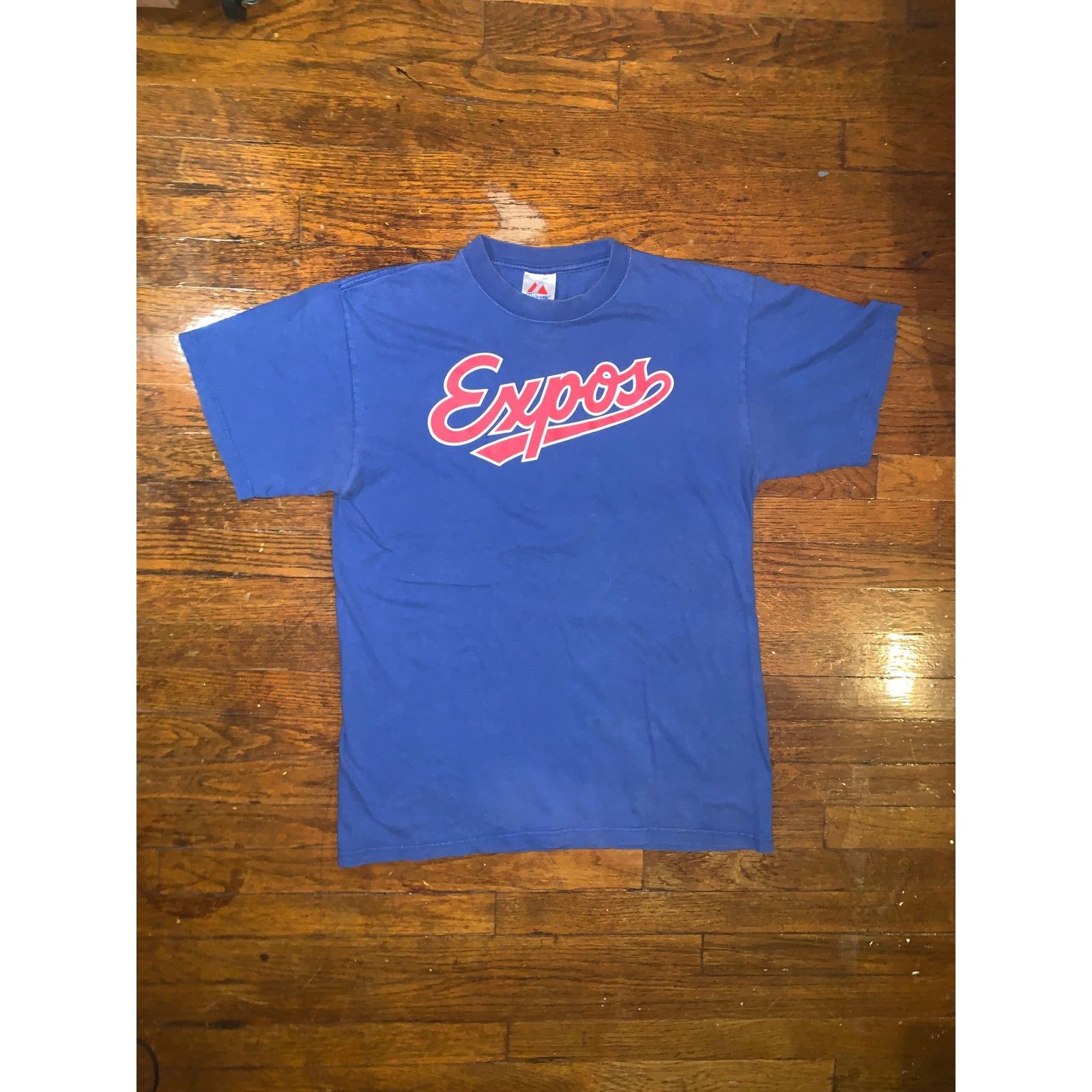 Majestic × Vintage Montreal Expos Majestic T Shirt Large Blue MLB Baseball Tee Size US L / EU 52-54 / 3 - 2 Thumbnail