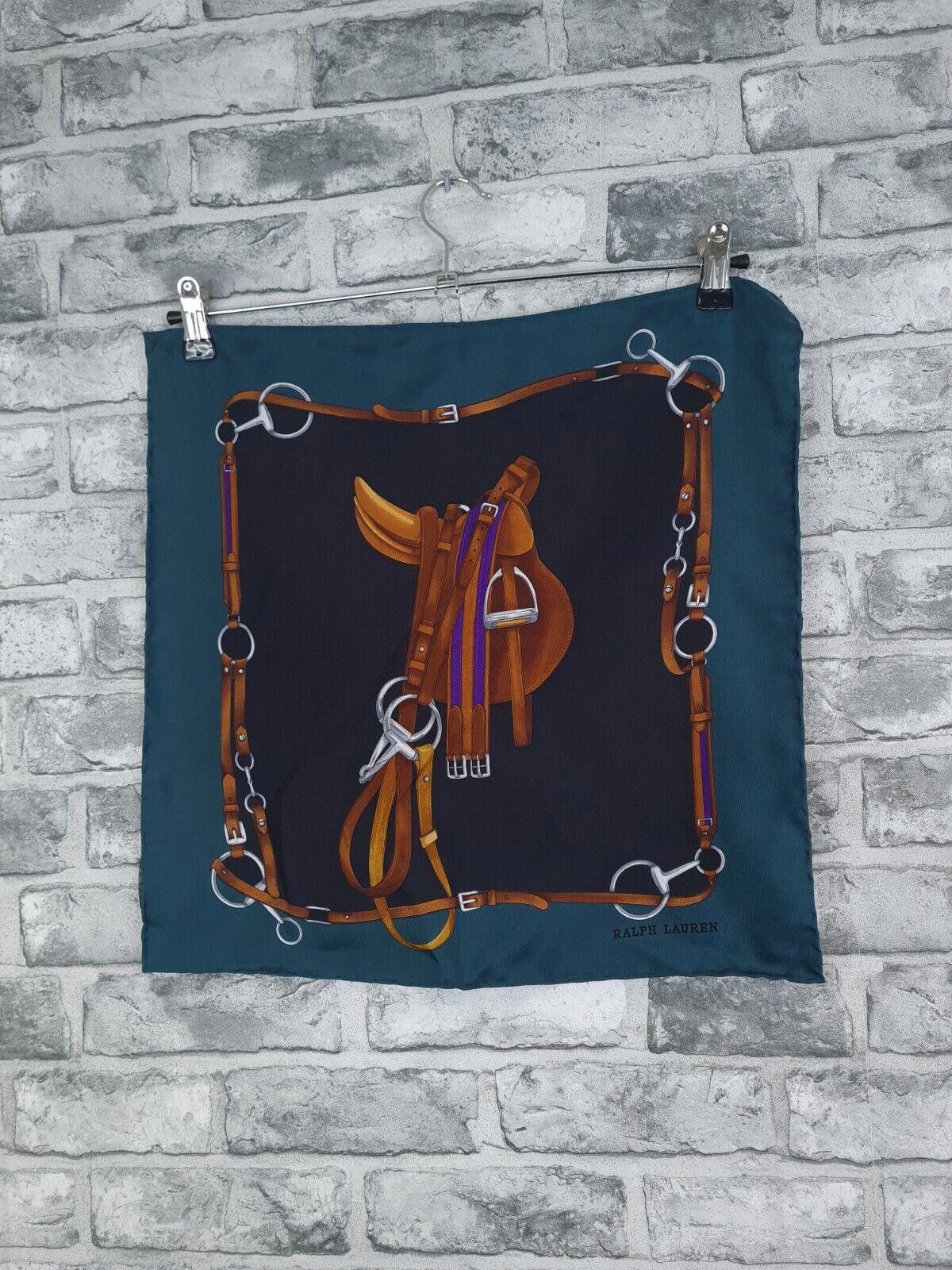 Ralph Lauren Neck Scarf Vintage Silk RARE Equestrian