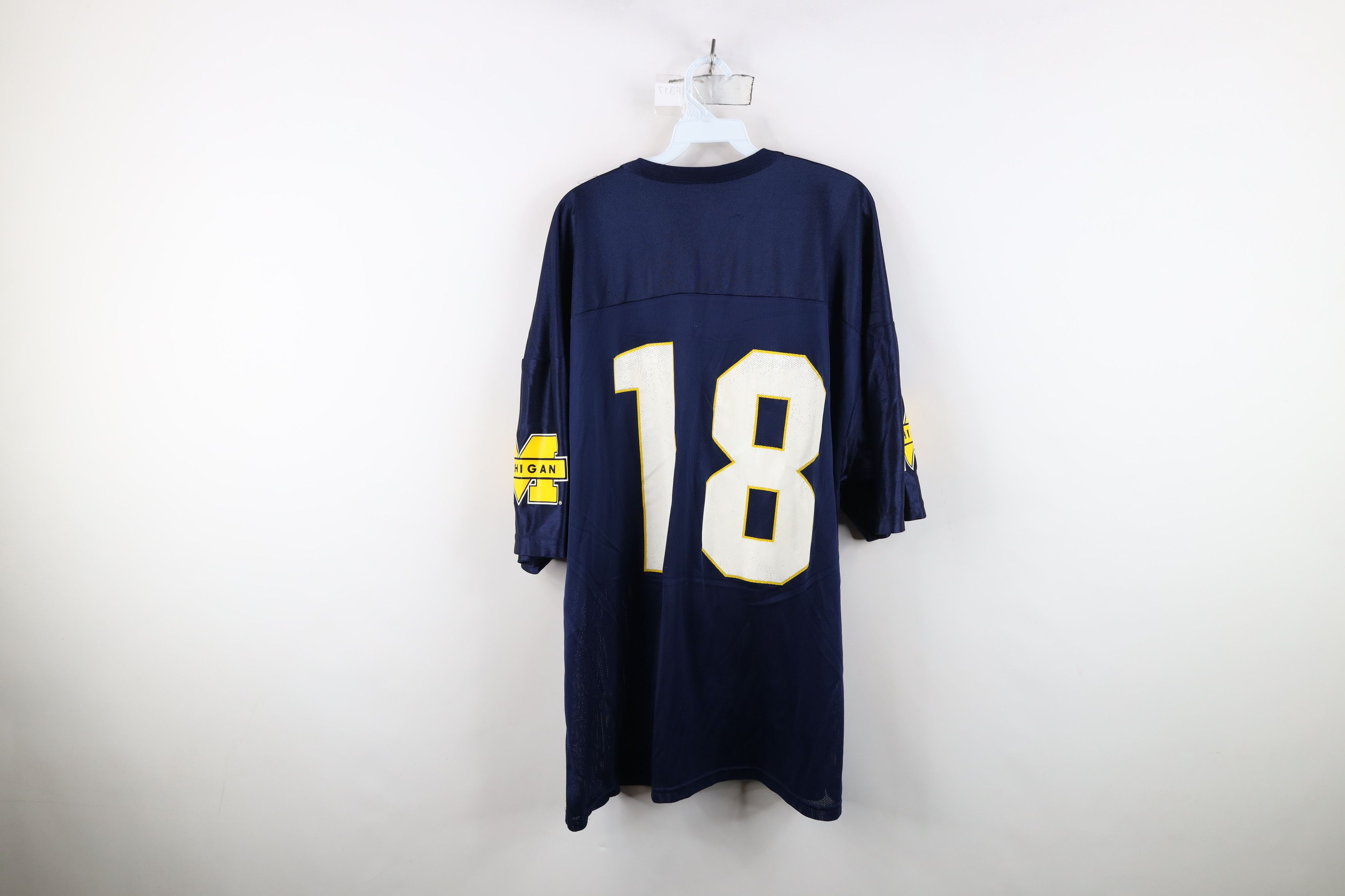 Vintage Vintage 90s University of Michigan Football Jersey Blue USA Size US XXL / EU 58 / 5 - 13 Thumbnail